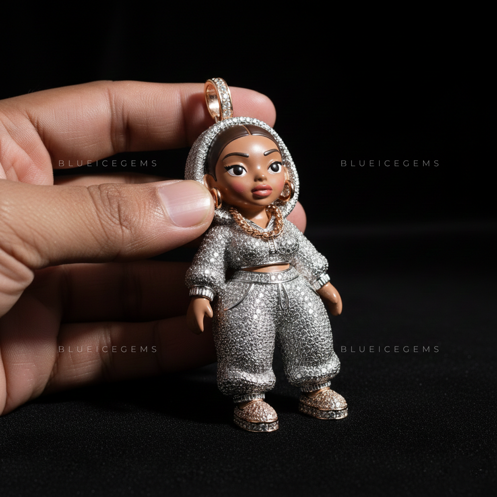The "Urban Heiress" Figurine: 3D Animated Sculpt & Diamond-Velvet Sovereign