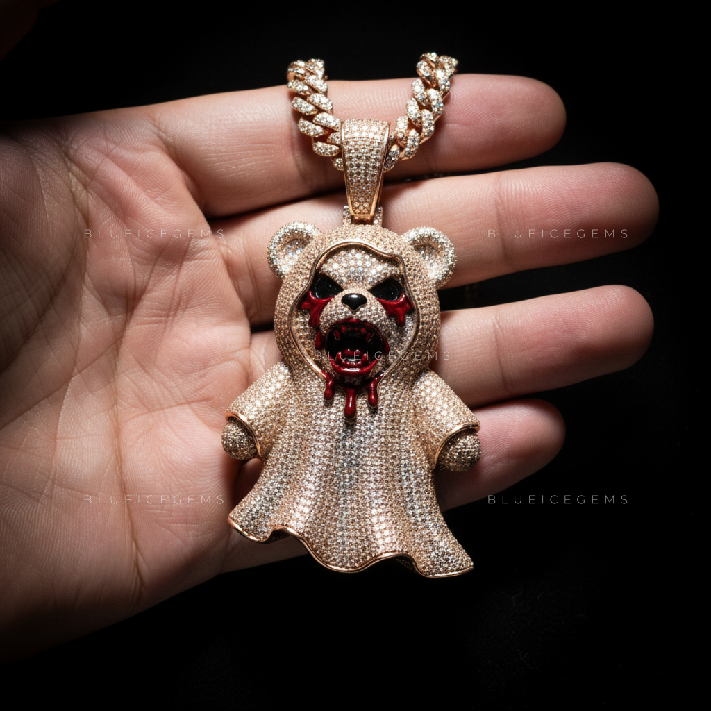 The "Ghoulish Grizzly" Sovereign: Full-Frost Teddy Phantom & Crimson Gore Enamel