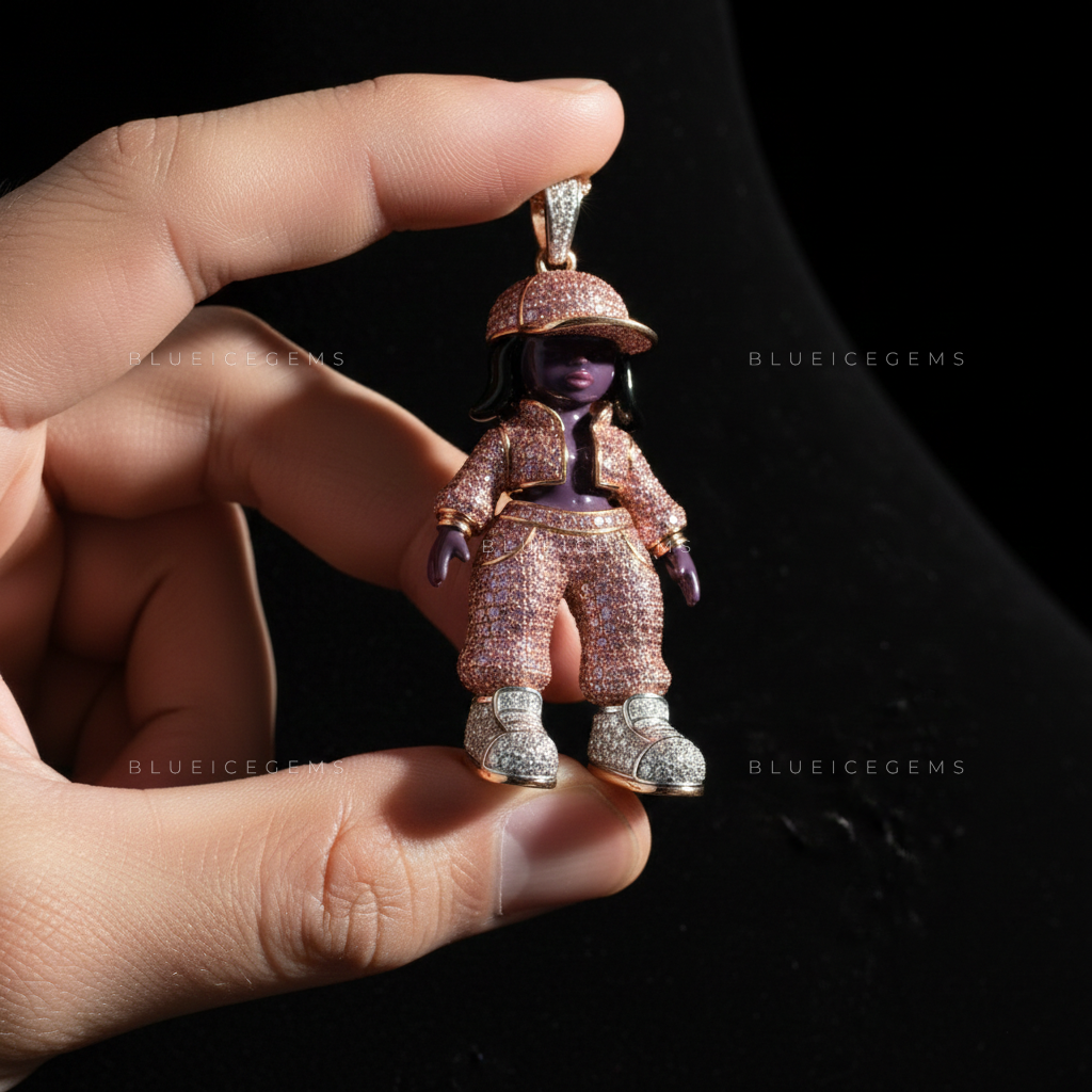 The "Plum Streetwear" Figurine: 3D Animated Sculpt & Pink Diamond Sovereign