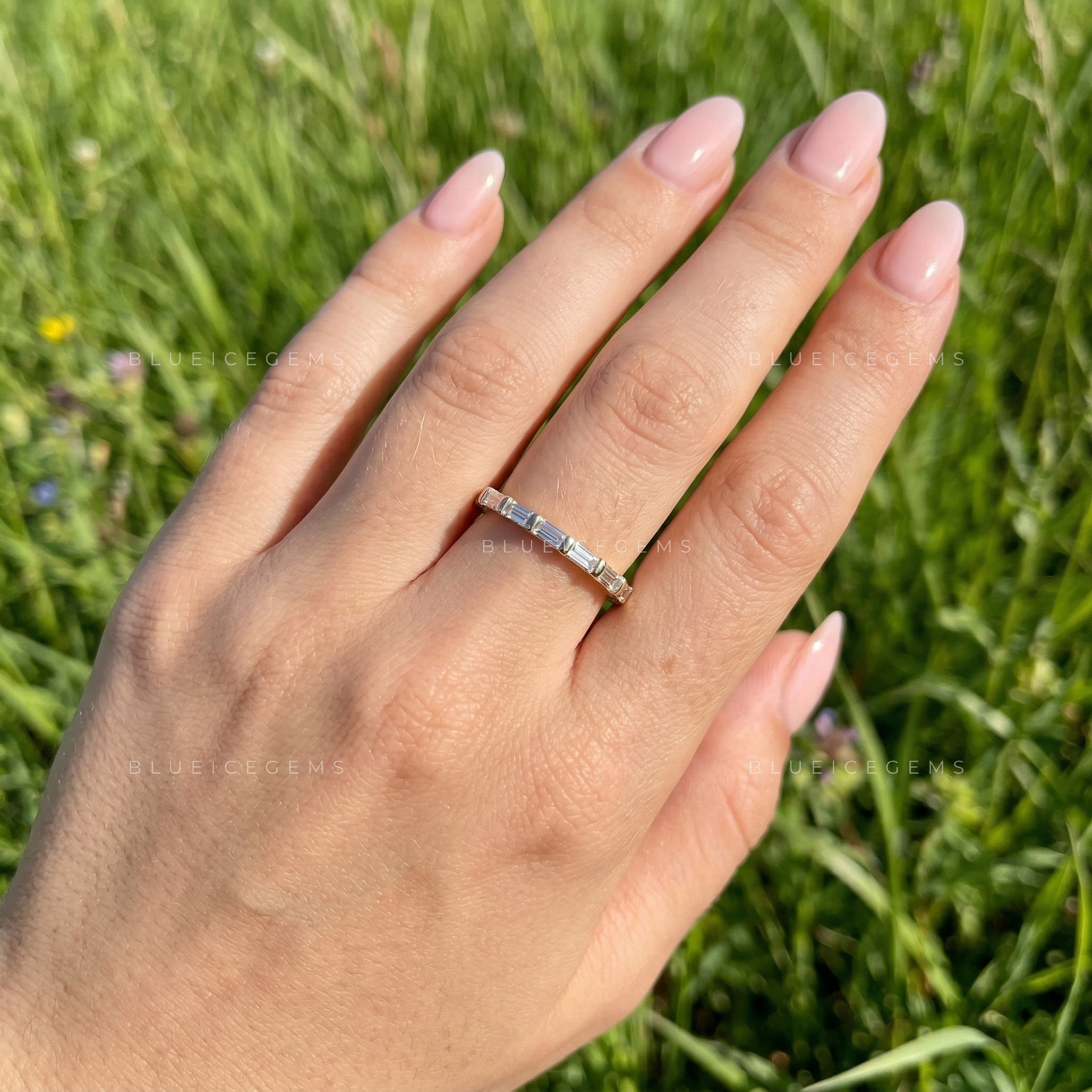 Minimalist Brilliance Baguette Cut Diamond Eternity Band