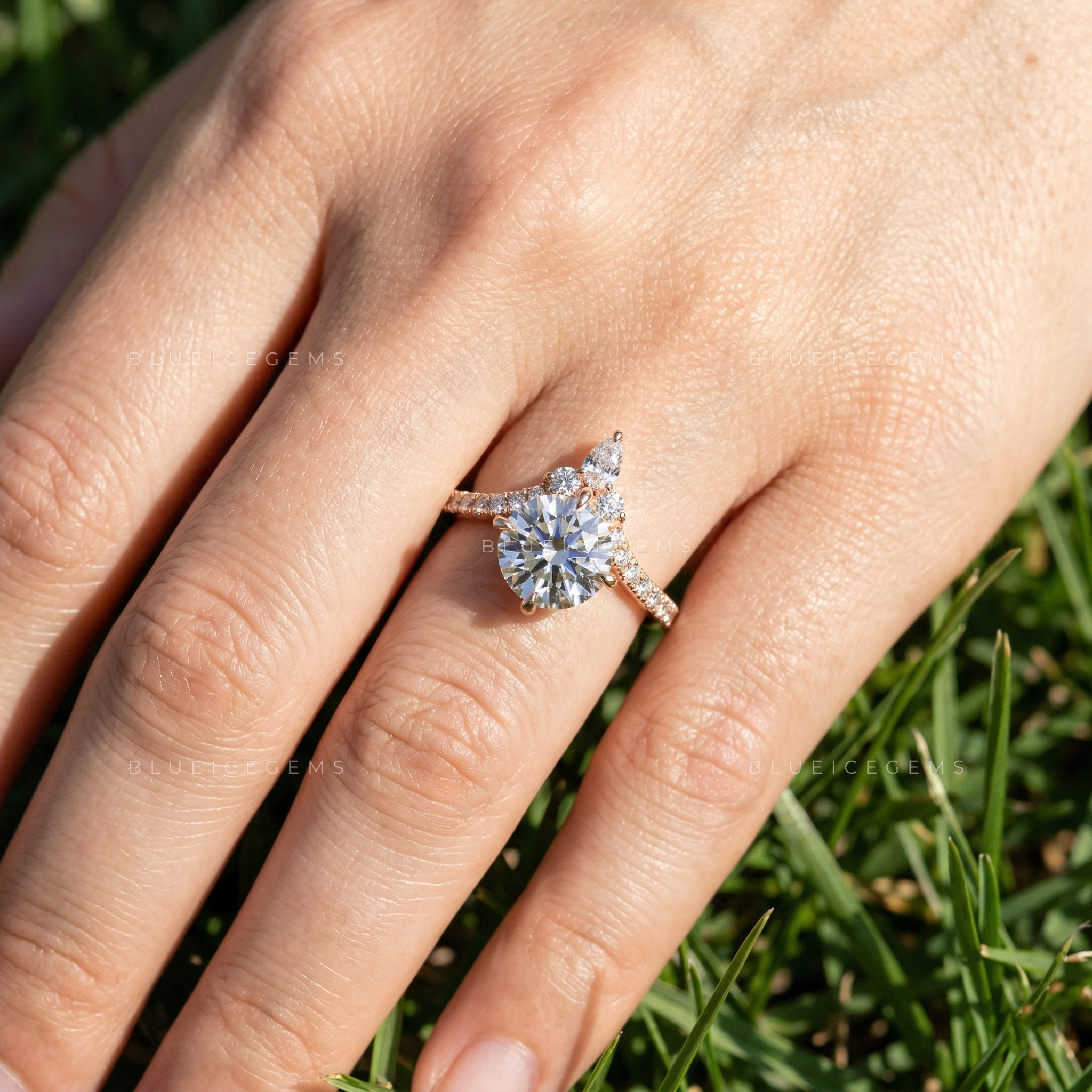 The "Nouveau" Chevron: A Dreamy Round Cut Statement Piece