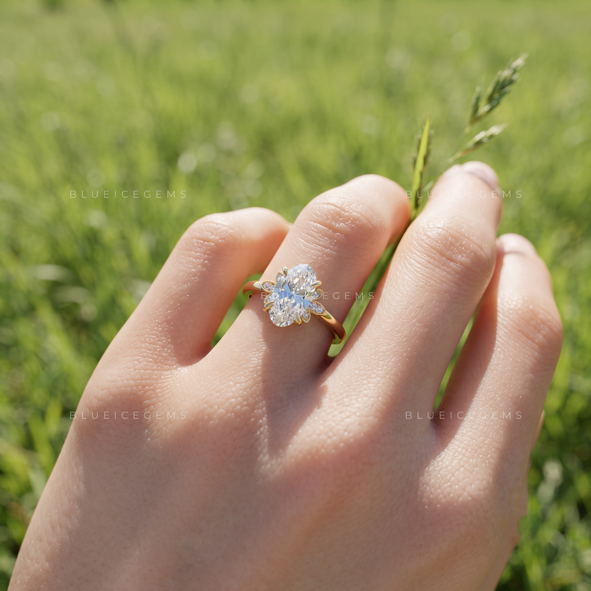 The Elowen Sculpted Floral Engagement Ring