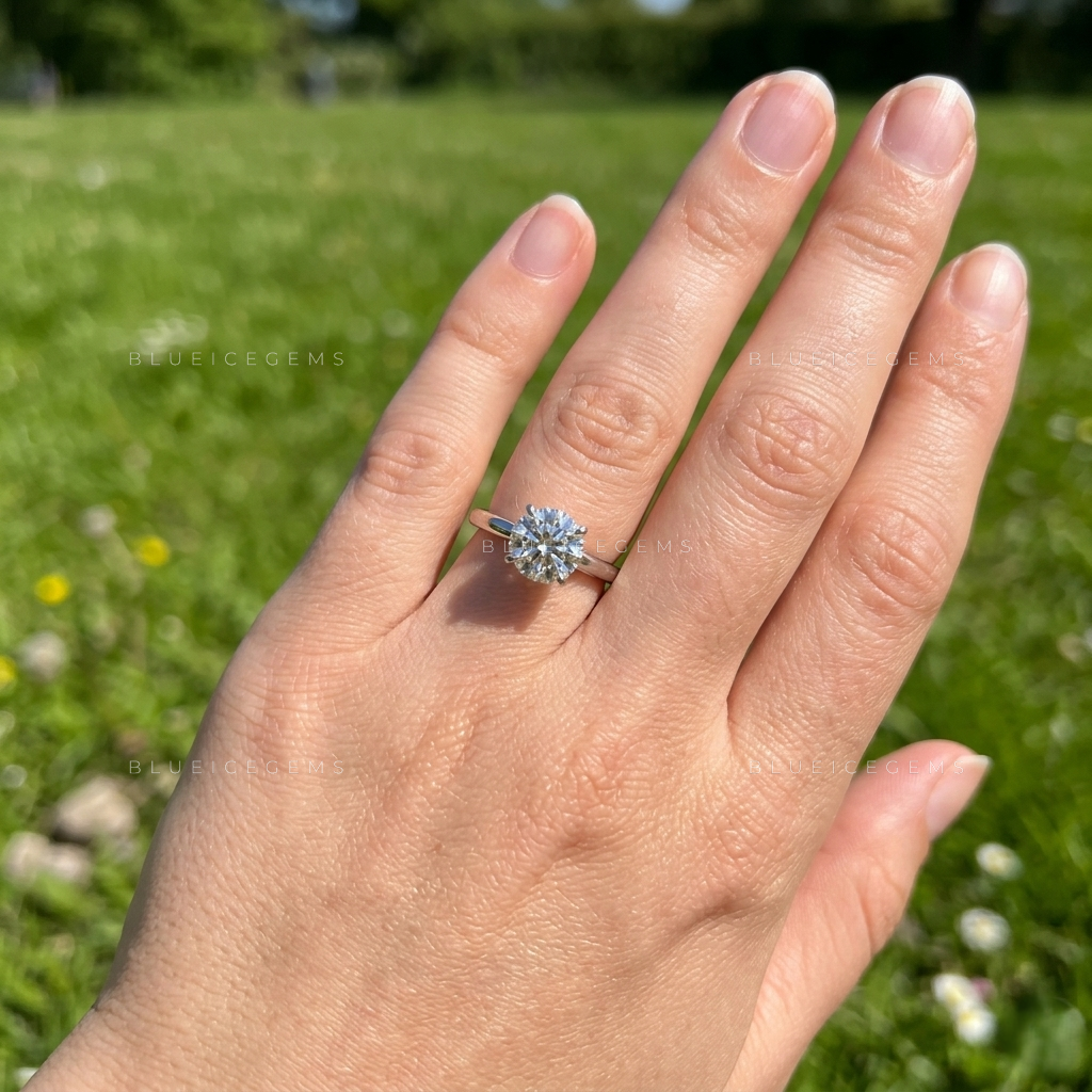 Round Brilliant Cut Hidden Halo Romantic Anniversary Treasure Ring
