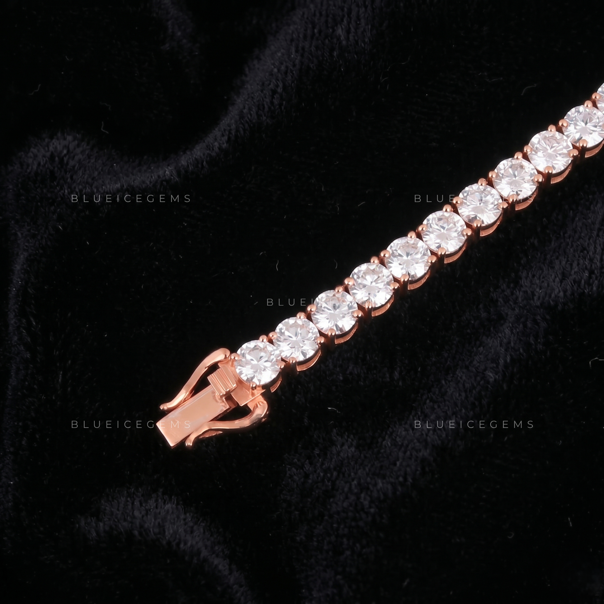 Ethereal Rose Aura Custom-Length Infinity Tennis Link