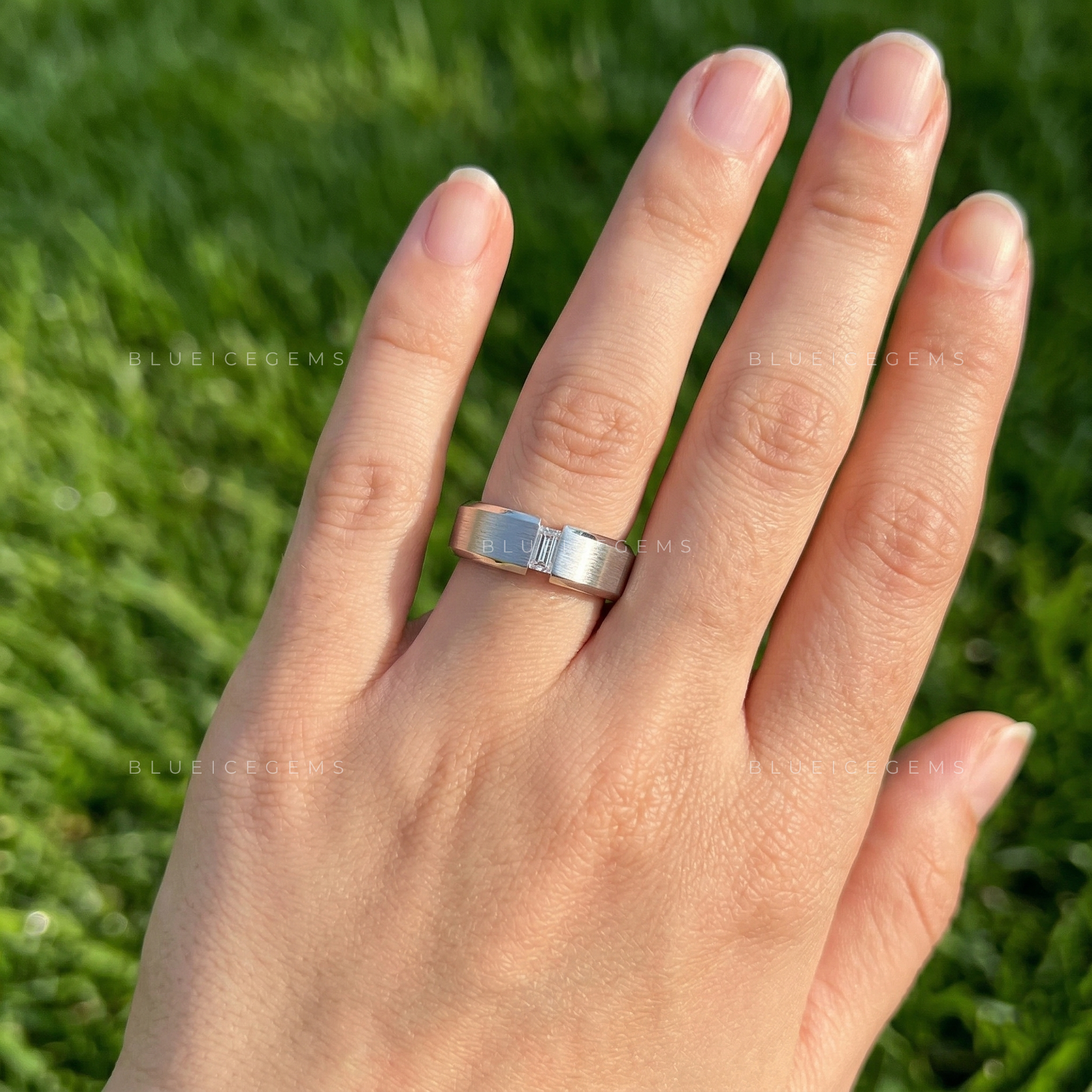 The "Urban Edge" Baguette Solitaire: A Bold Men’s Statement Ring