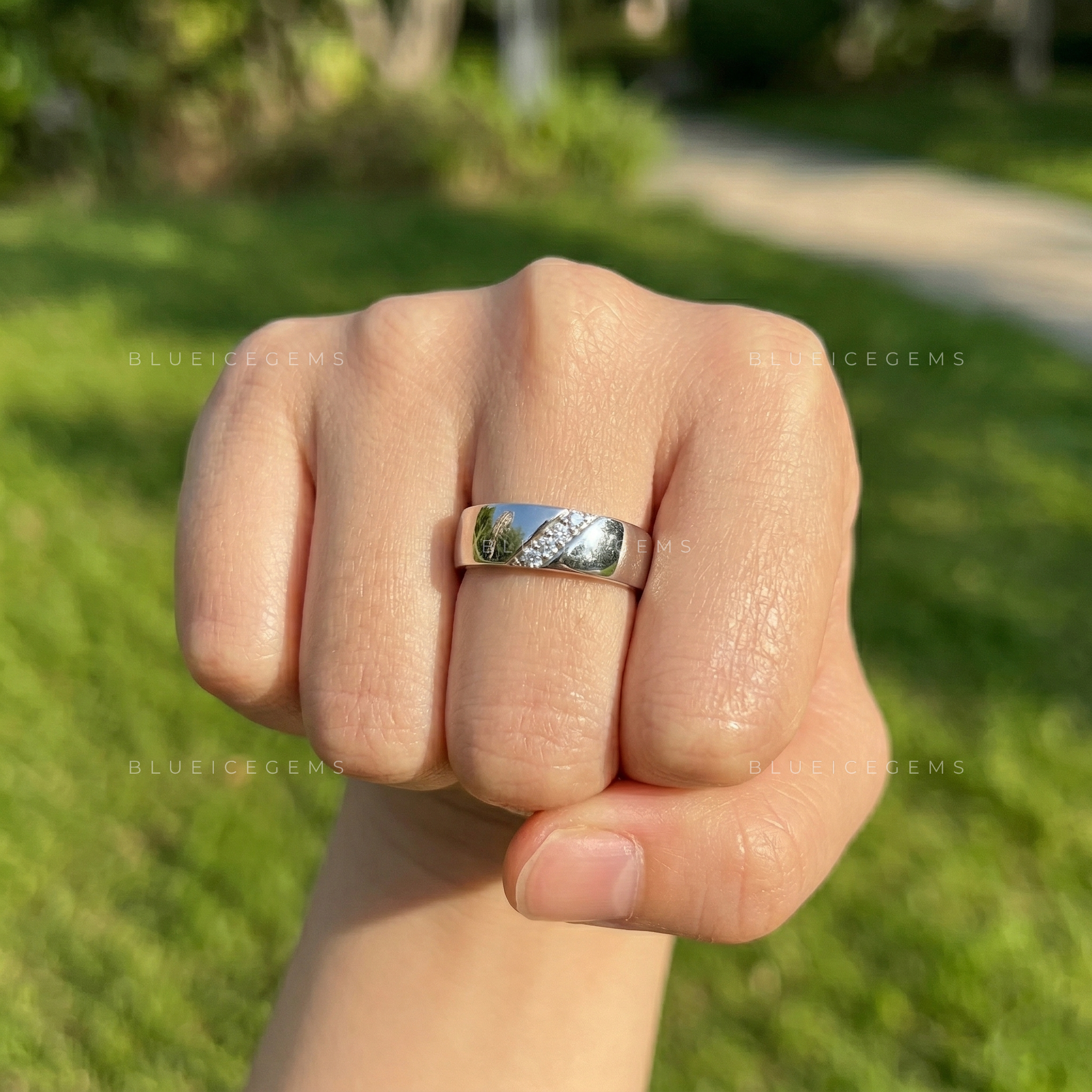 The Modern Heirloom: Bold 6MM Round Cut Statement Band for Him