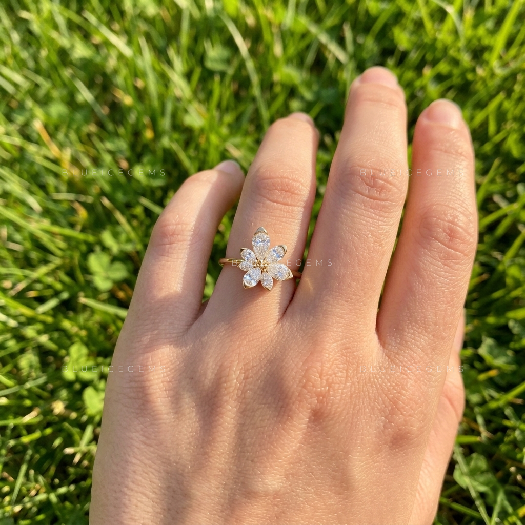 The "Ethereal Bloom" Pear Cluster: A Romantic Floral Statement