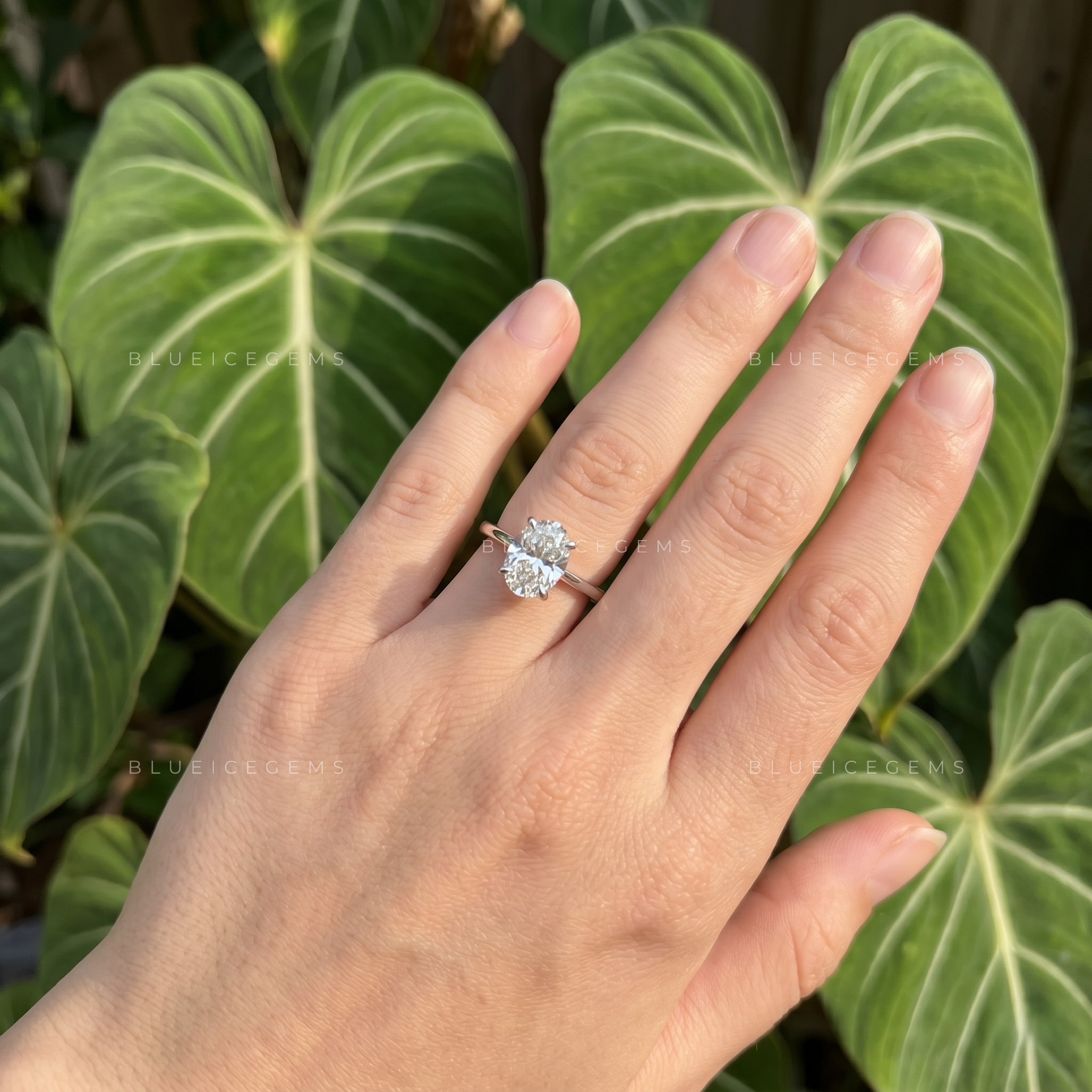 Luminous Splendor Certified Oval Cut Solitaire Engagement Ring