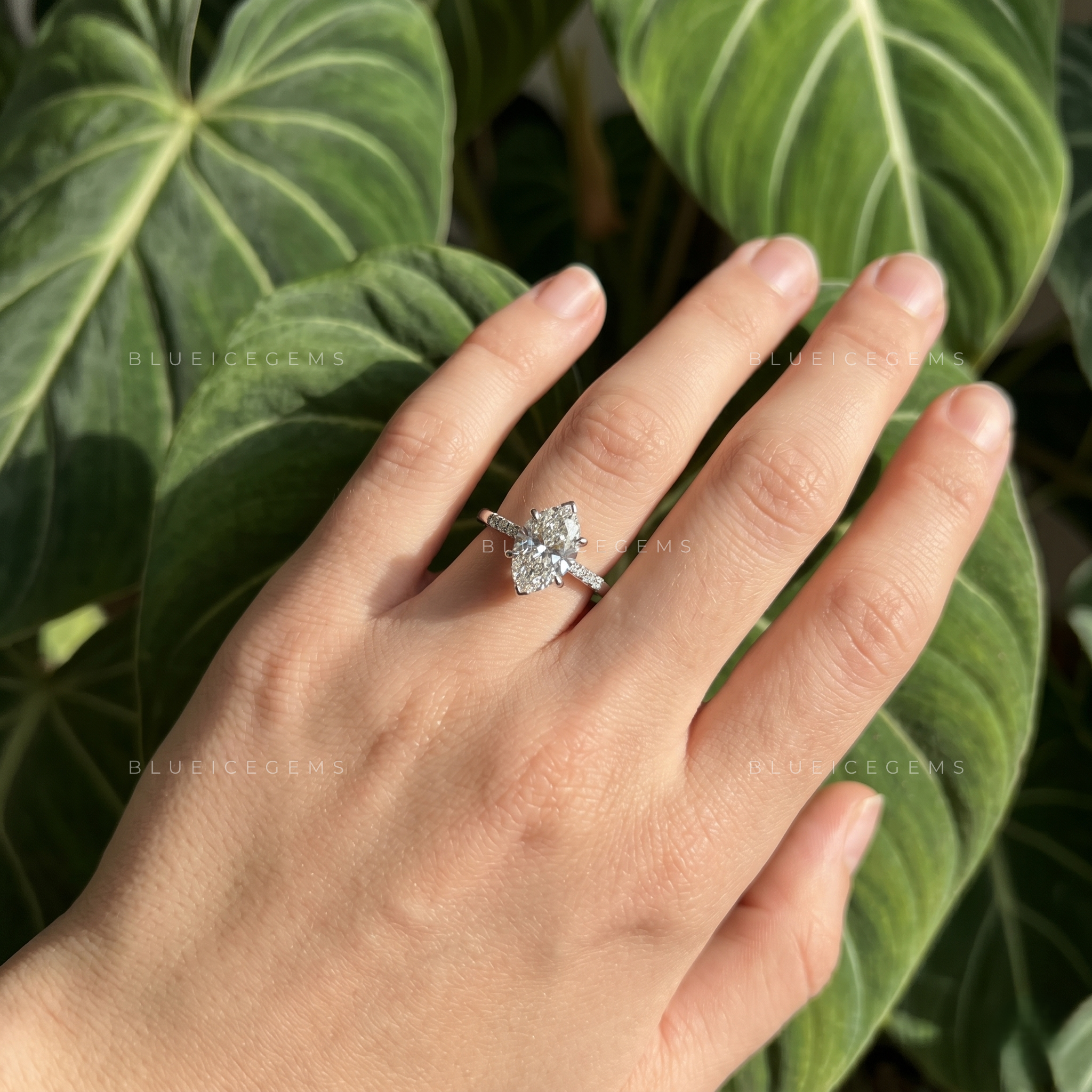Serene Allure Comfort Fit Oval Cut Engagement Ring