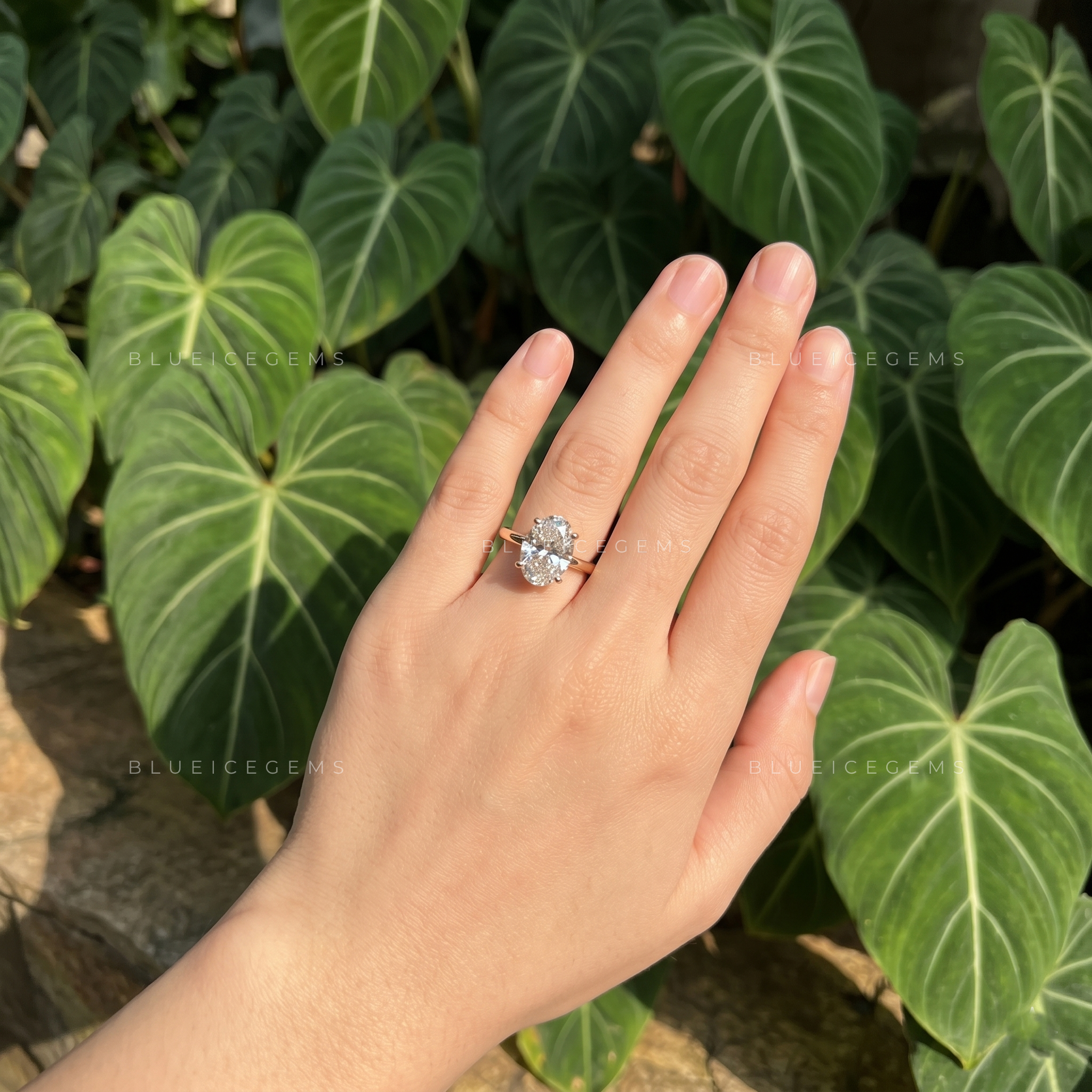Grand Splendor Oval Cut Hidden Halo Engagement Ring