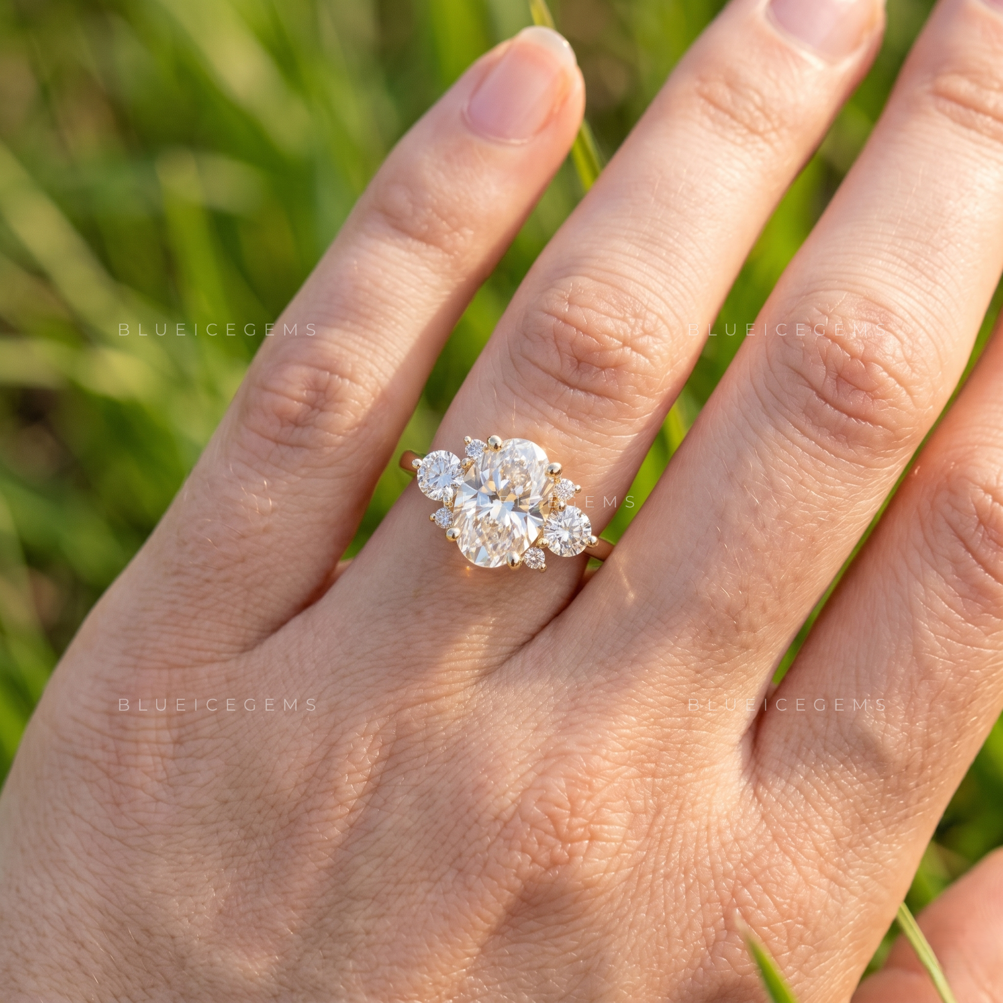 Antique Elegance Oval Brilliant Cut Art Deco Engagement Ring