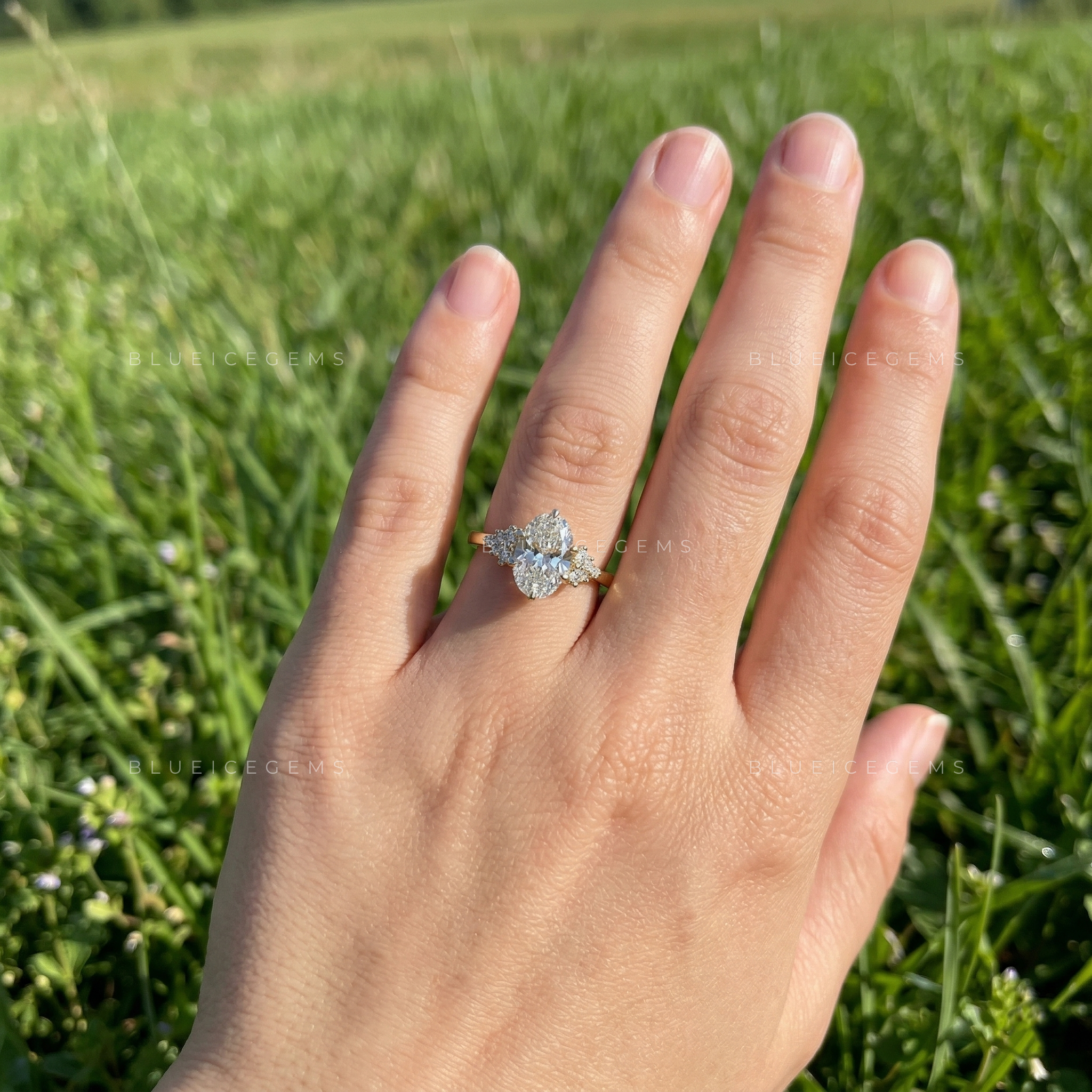The "Muse" Cluster: A Dreamy Oval Cut Statement Ring