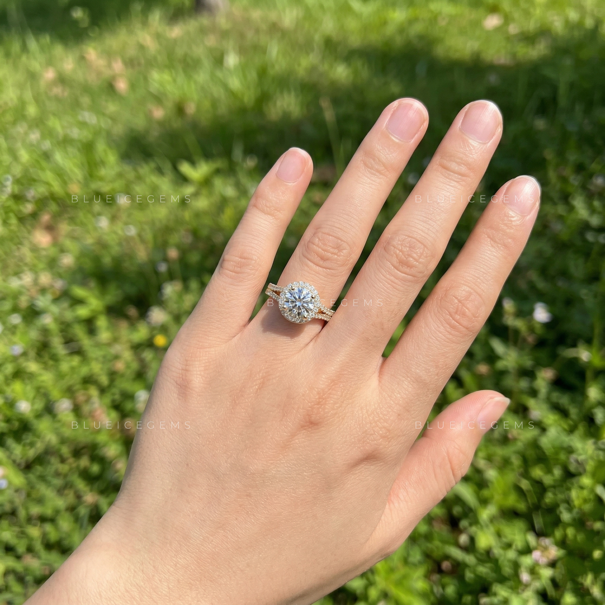 The "Star-Crossed" Halo: Dreamy Split Shank Ring for Modern Icons