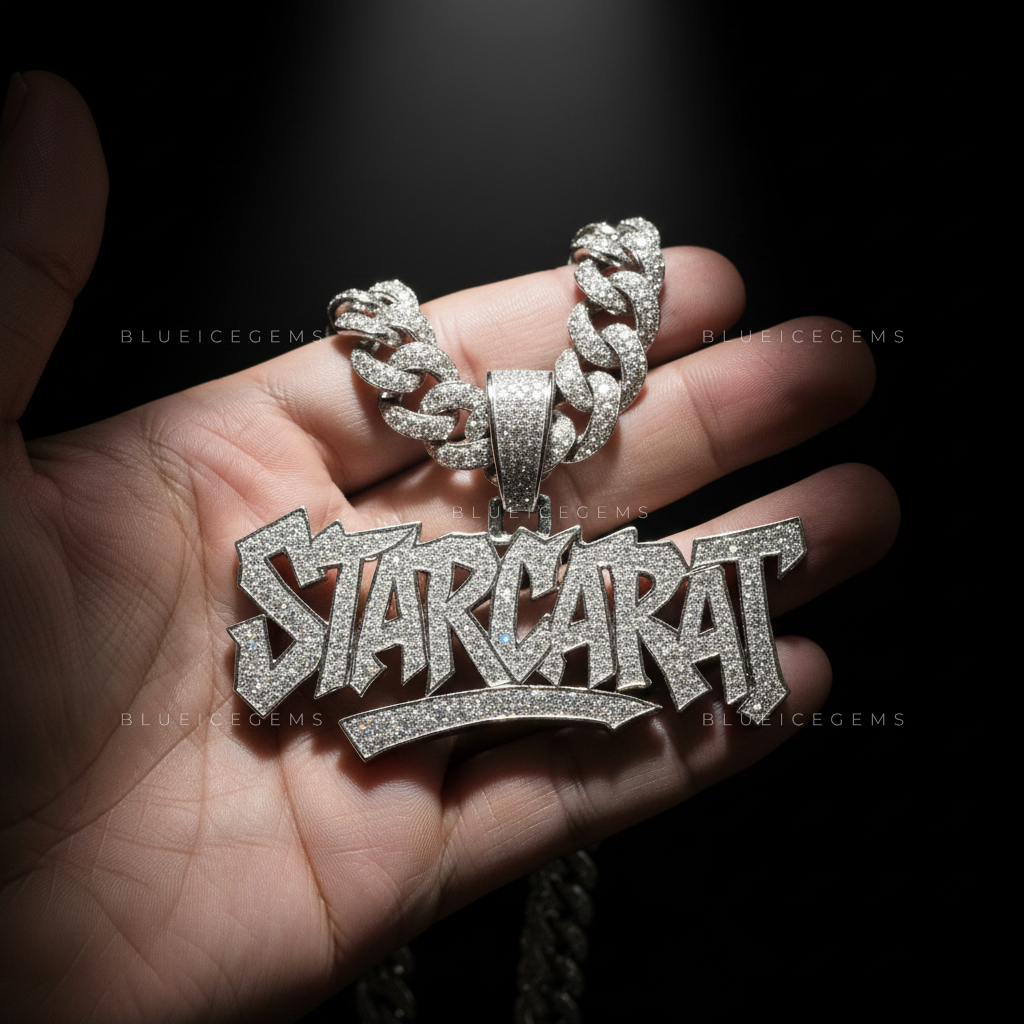The "STARCARAT" Urban Monument: Jagged Graffiti Script & Curved Arch Pendant