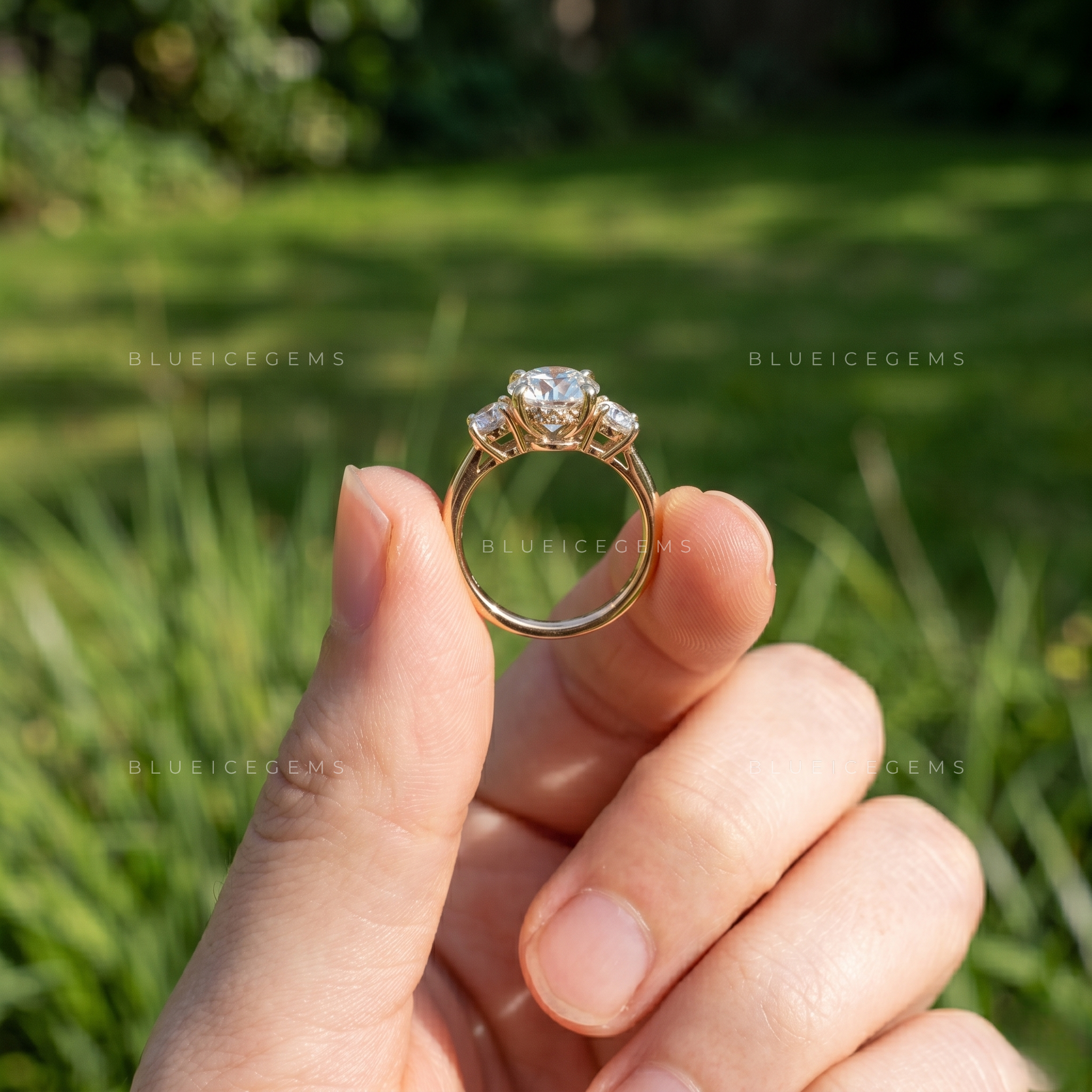 Everlasting Brilliance Round Cut Pavé Engagement Ring