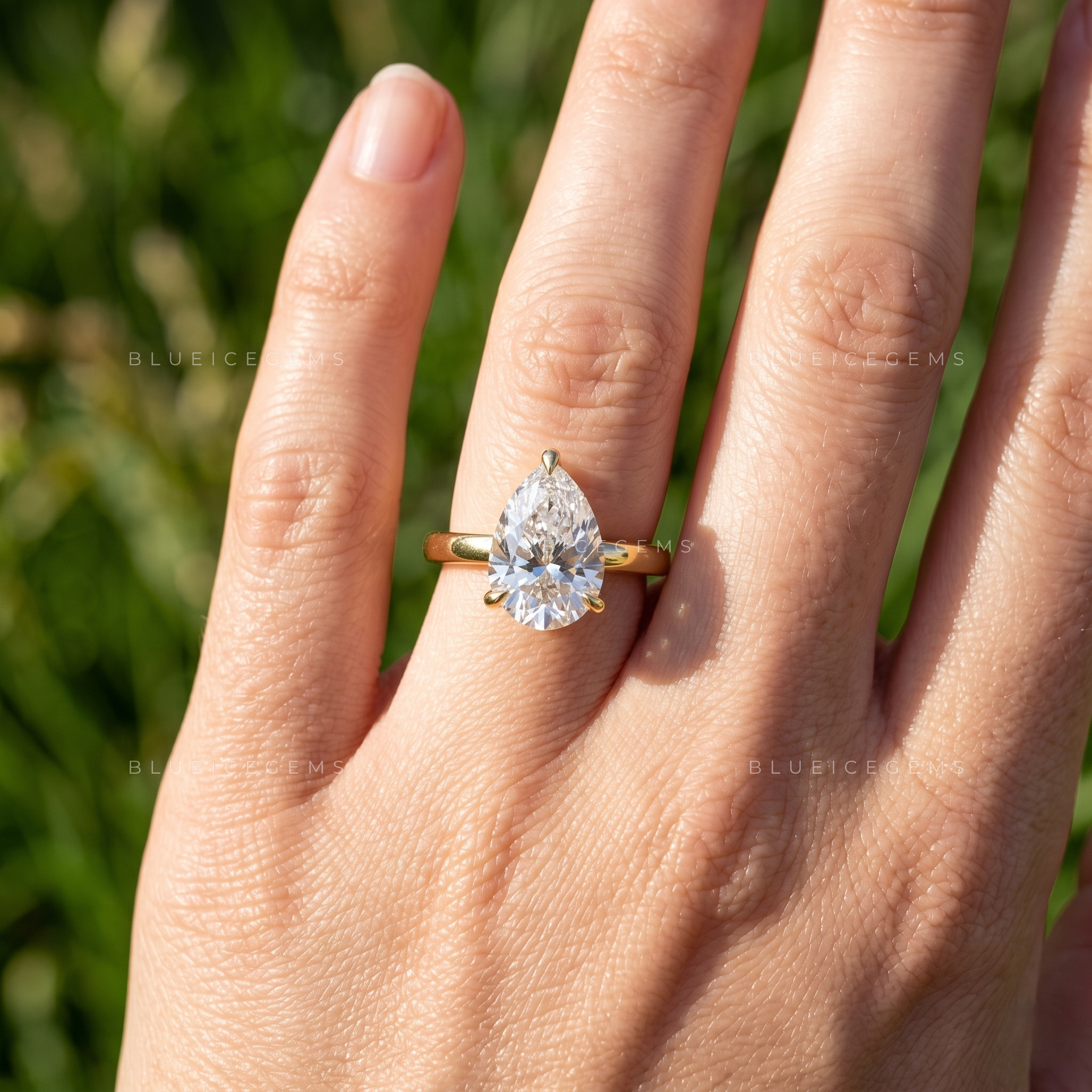 Timeless Grace Pear Cut Classic Silhouette Engagement Ring
