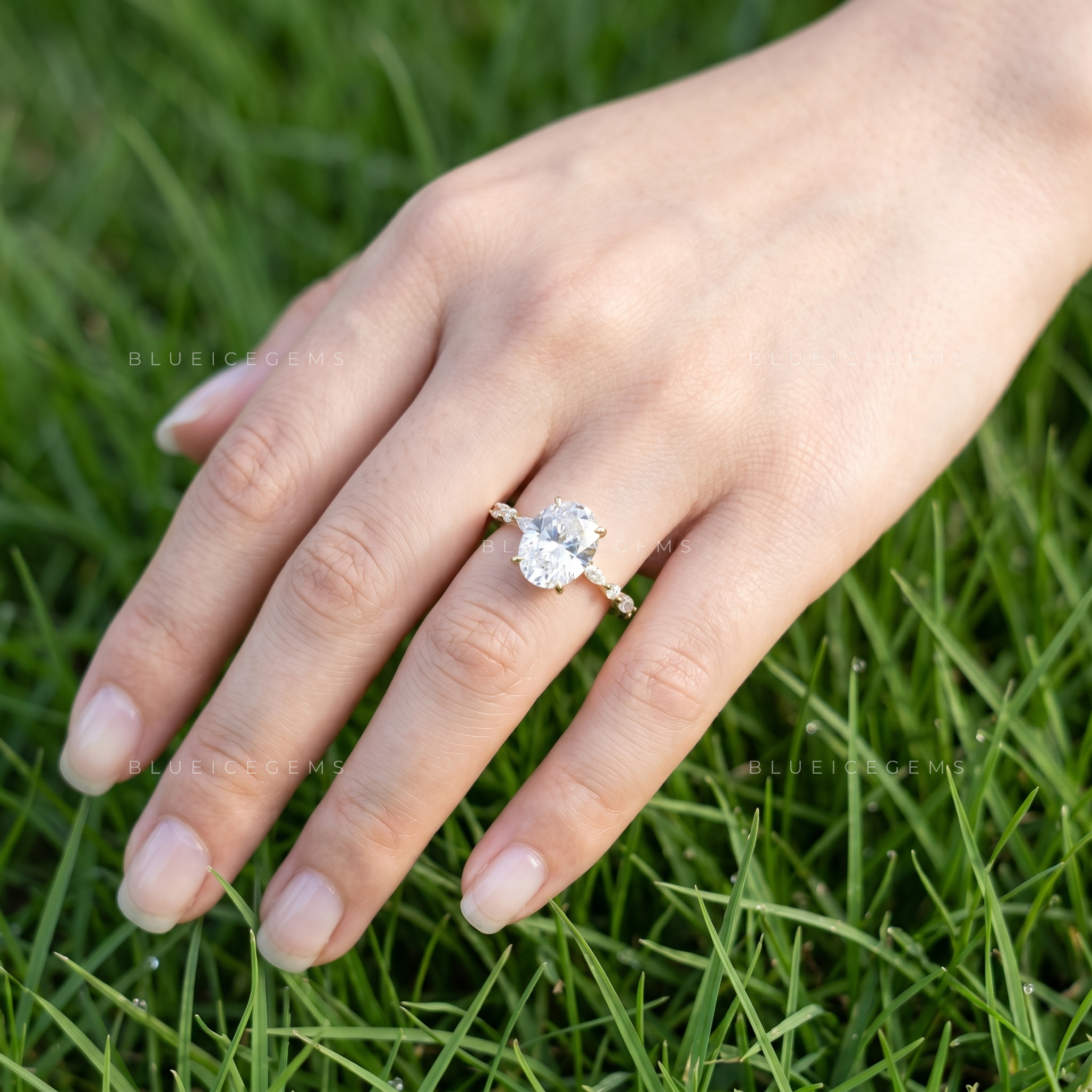 Ethereal Radiance Oval Cut Classic Prong Solitaire Engagement Ring