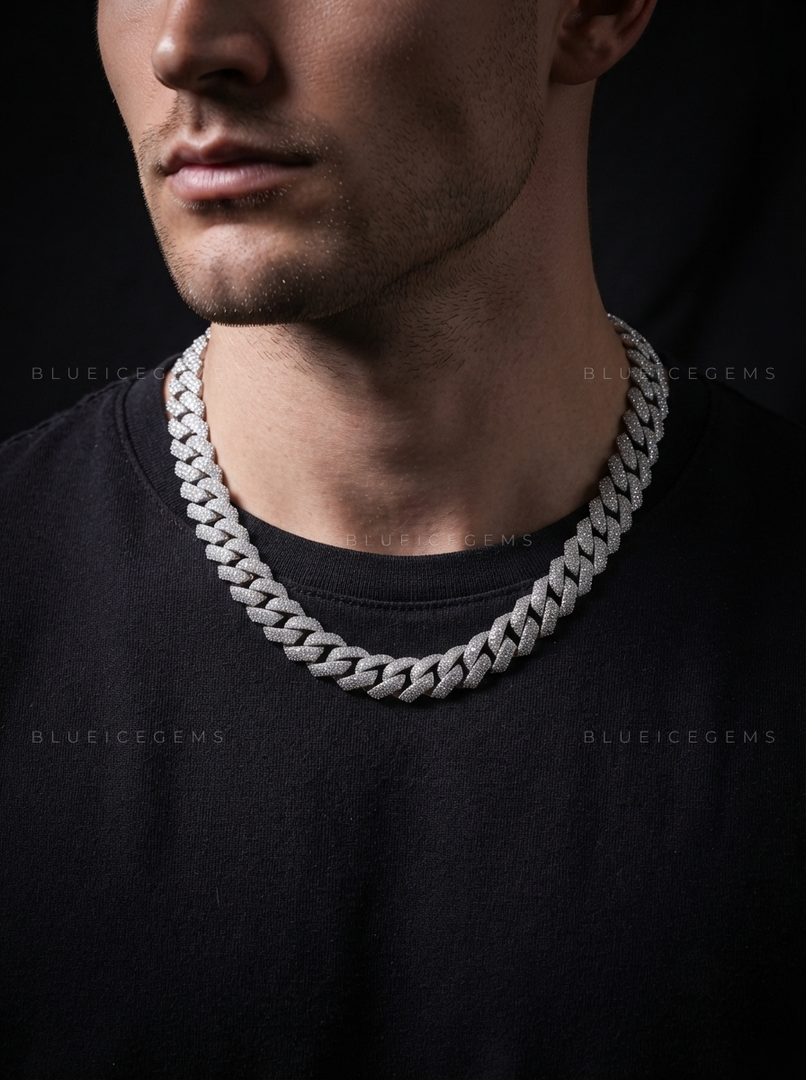 Sovereign Four-Row Diamond Cuban Chain