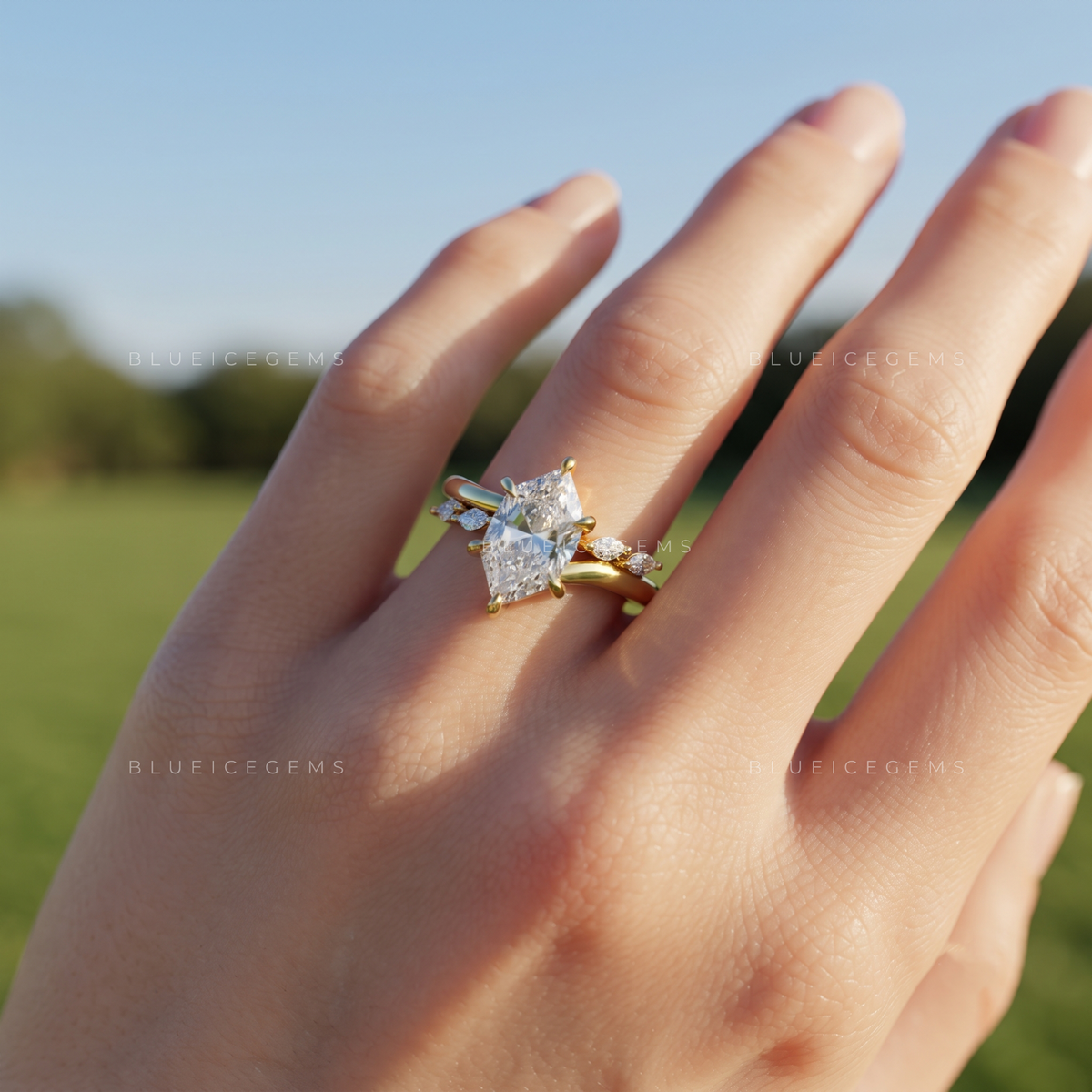 Dutch Marquise Twist Halo Engagement Ring