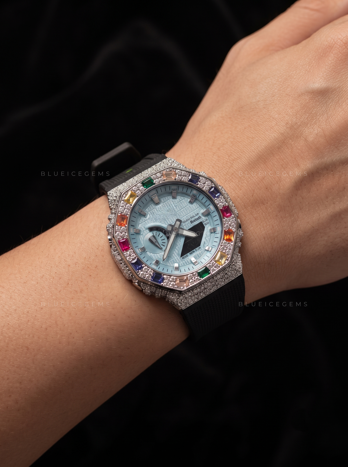 Prismatic Royal Rainbow Iced-Out Watch
