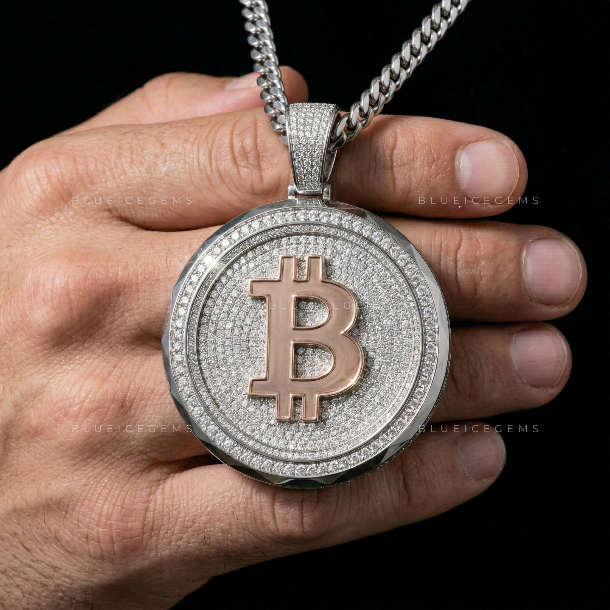 The "Digital Gold" Bitcoin Medallion: Geometric Shield & Two-Tone Industrial Sovereign