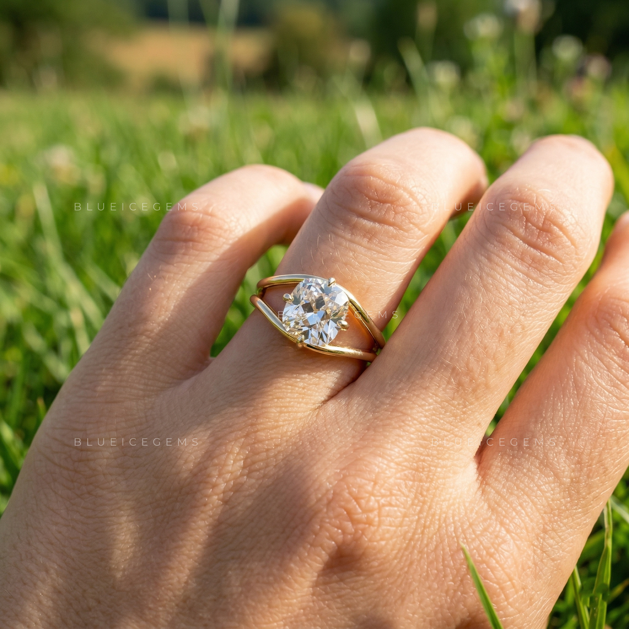 The "Vintage Soul" Cushion Old Mine Cut Solitaire: Ethereal Heirloom Ring