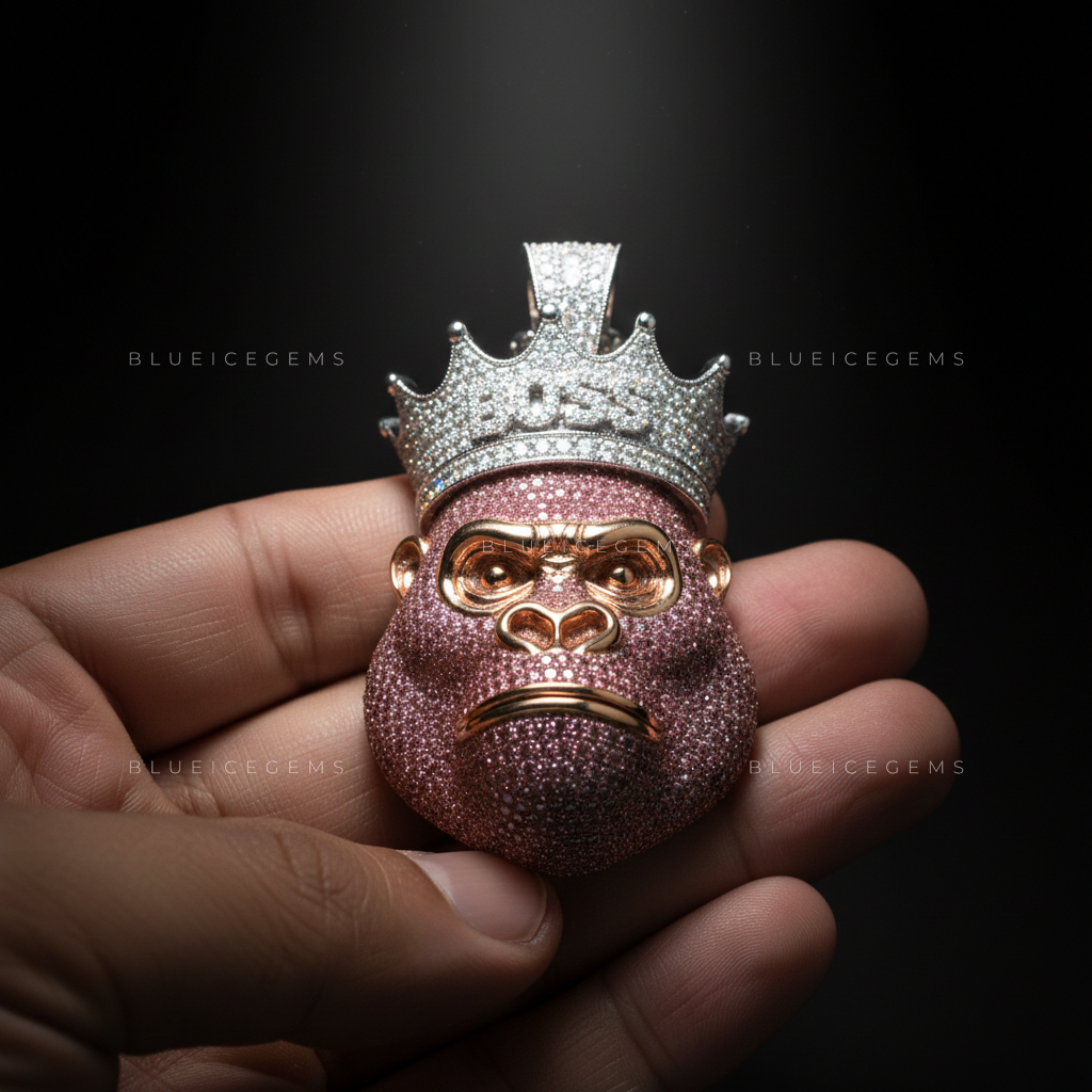 The "PINK BOSS" Gorilla: Rose-Flooded Primate & "BOSS" Crown Sovereign