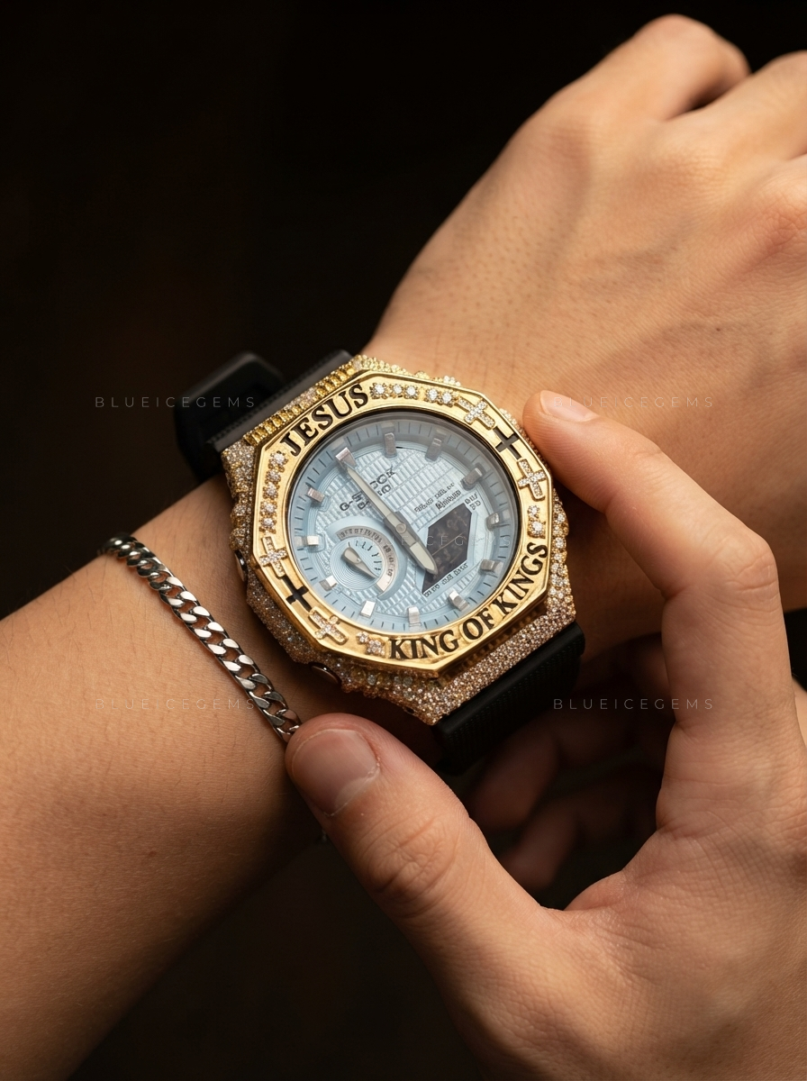 Kingdom Cross Royale Watch – 8.912 CT Moissanite