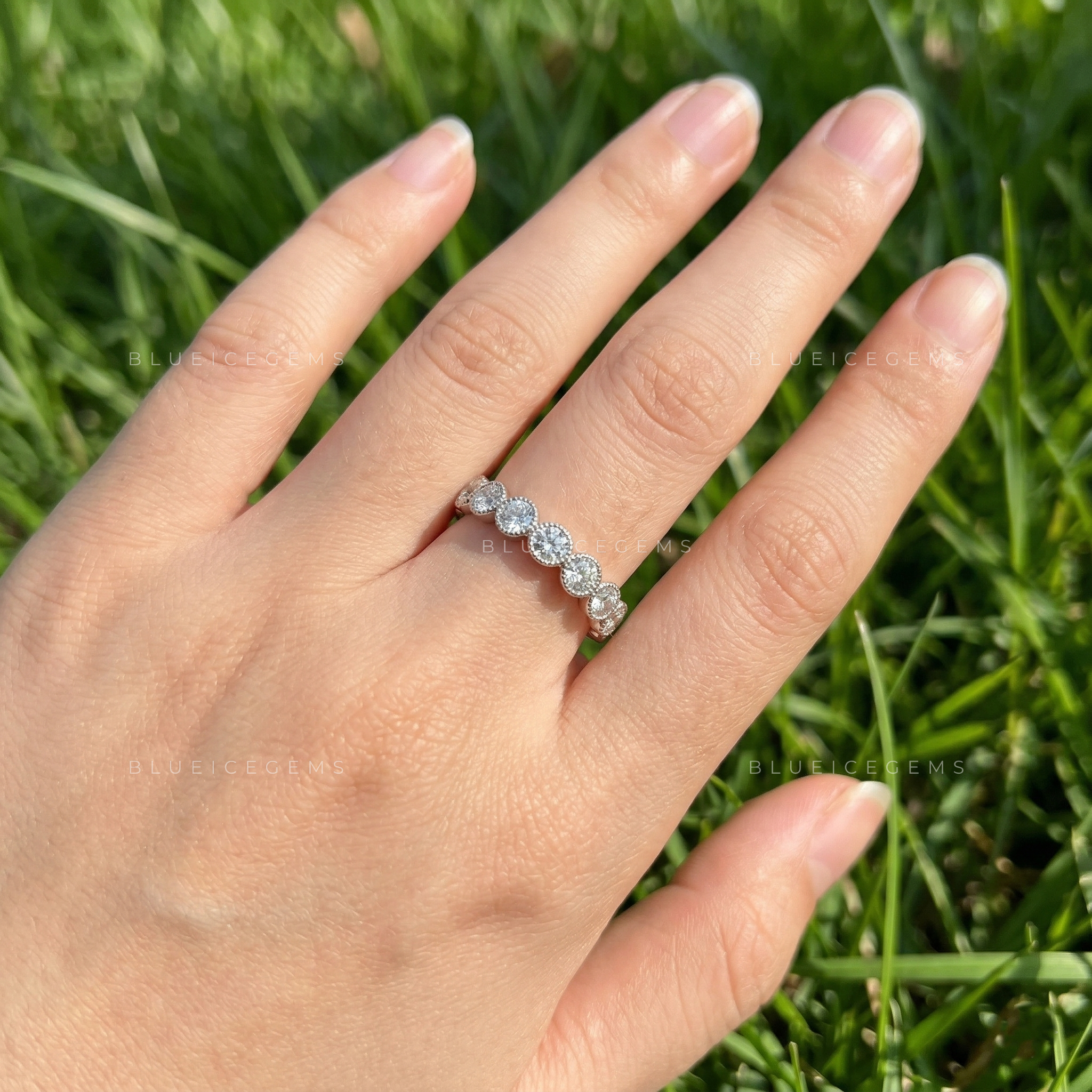 Celestial Radiance Round Brilliant Cut Eternity Band