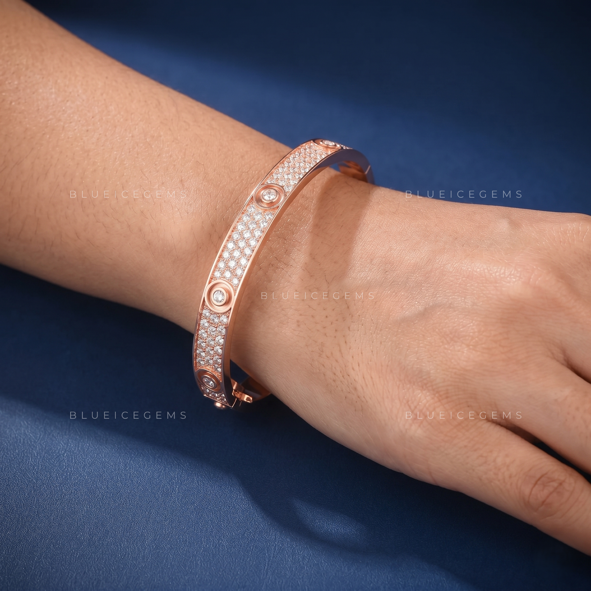 Legacy Elite Iced-Out Signature Screw-Motif Bracelet