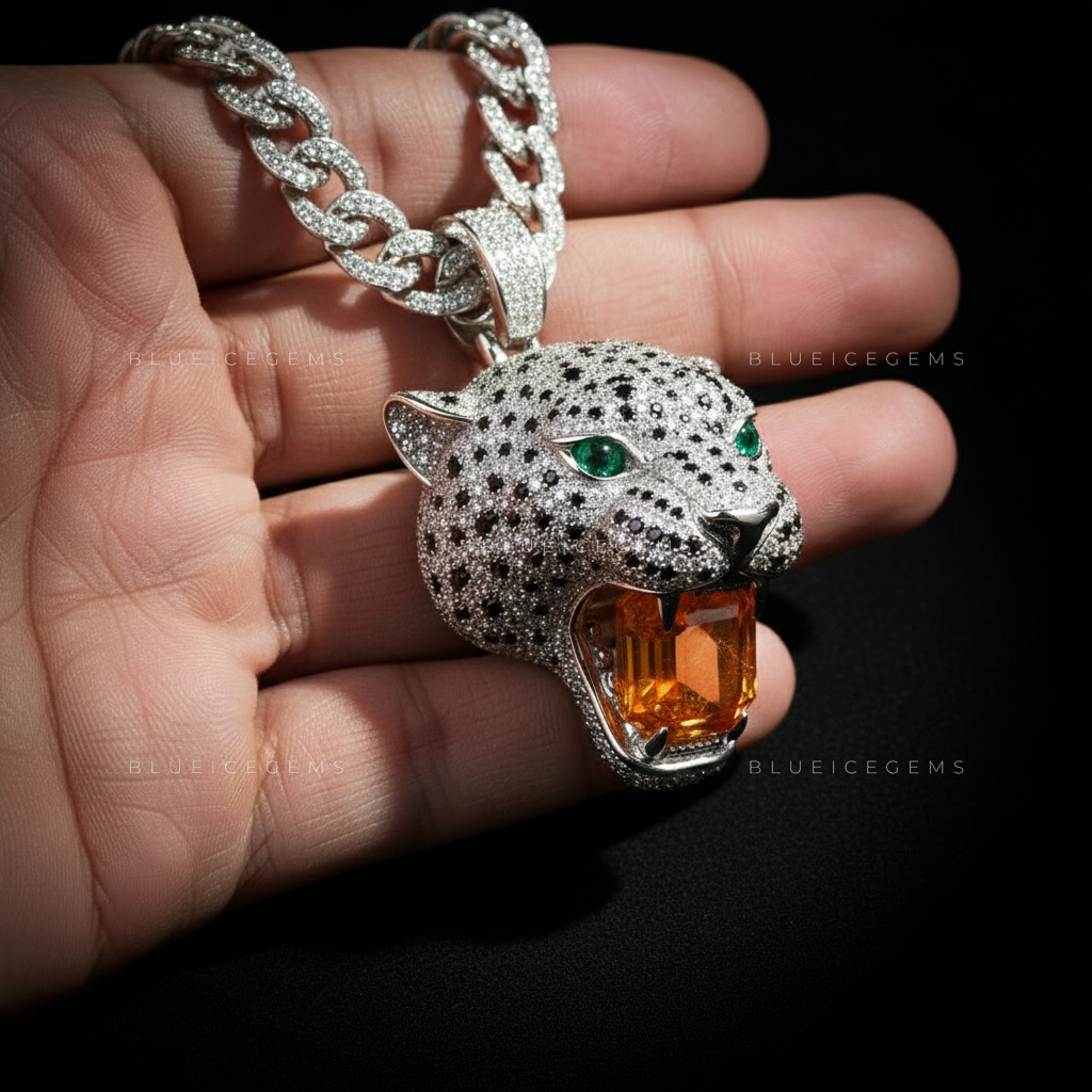 The Apex Predator: Emerald-Eyed Leopard & Amber Citrine Maw