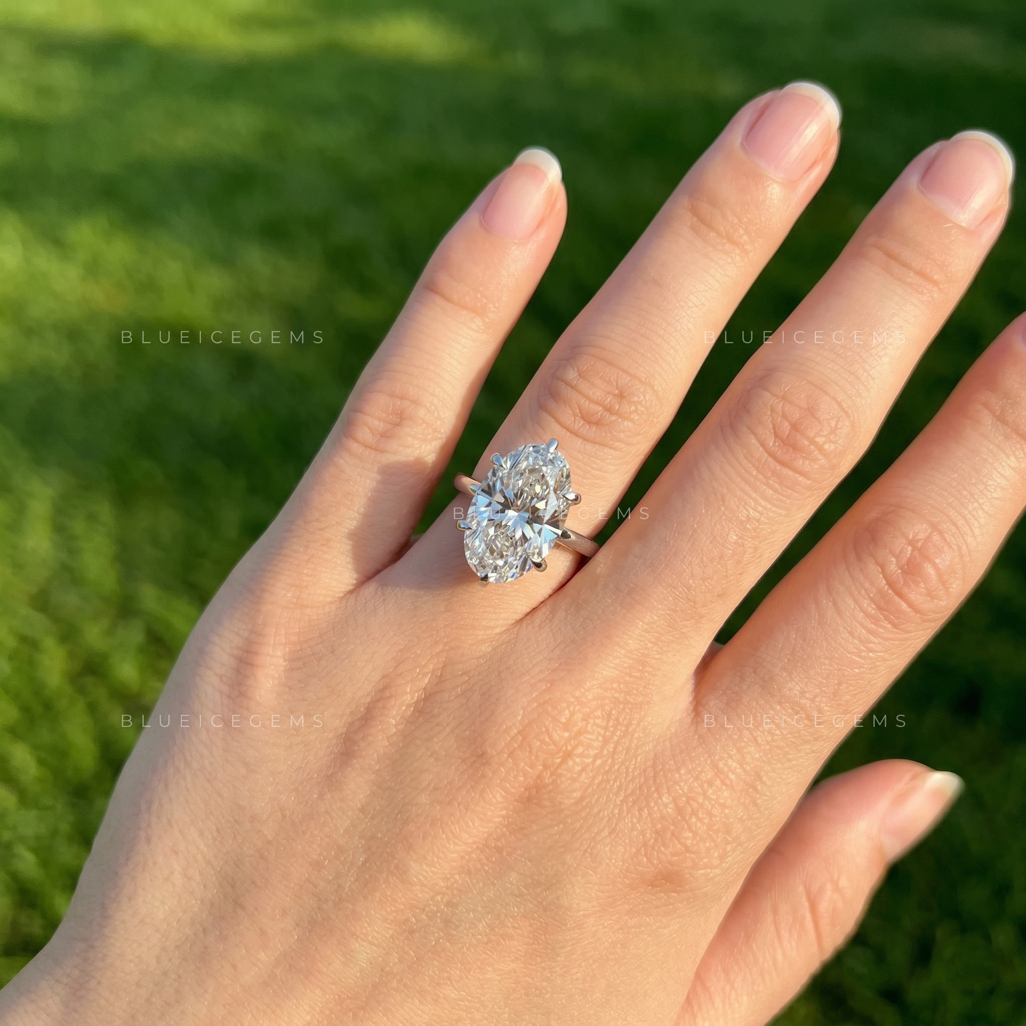 Grandeur Persona Moval Cut Lab-Grown Diamond Solitaire Ring