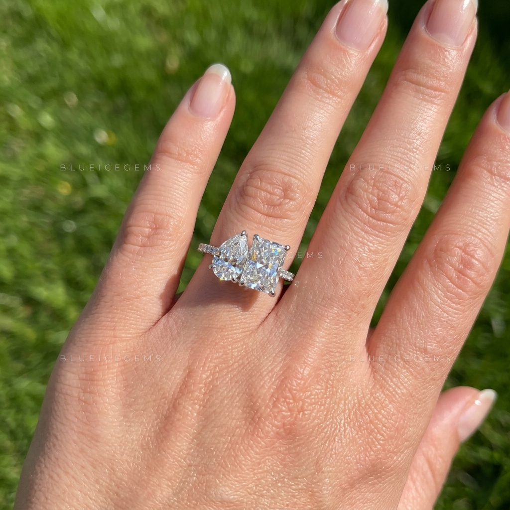 Asymmetric Pear & Radiant Mixed-Shape Luxury Ring