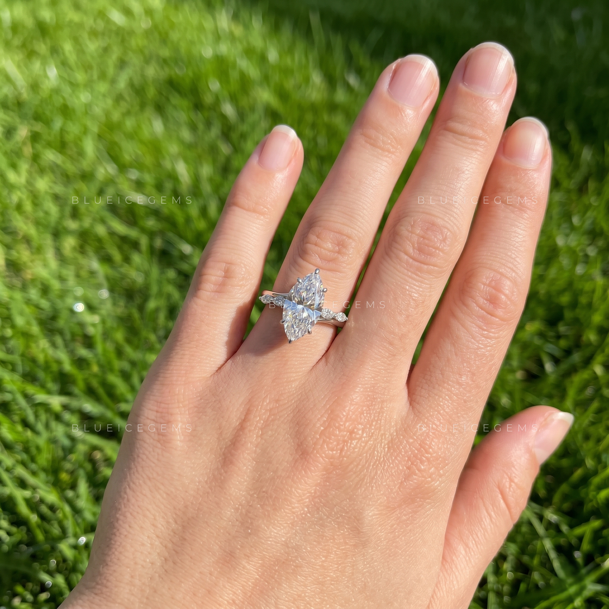 Ethereal Marquise Brilliant Cut Timeless Keepsake Wedding Ring