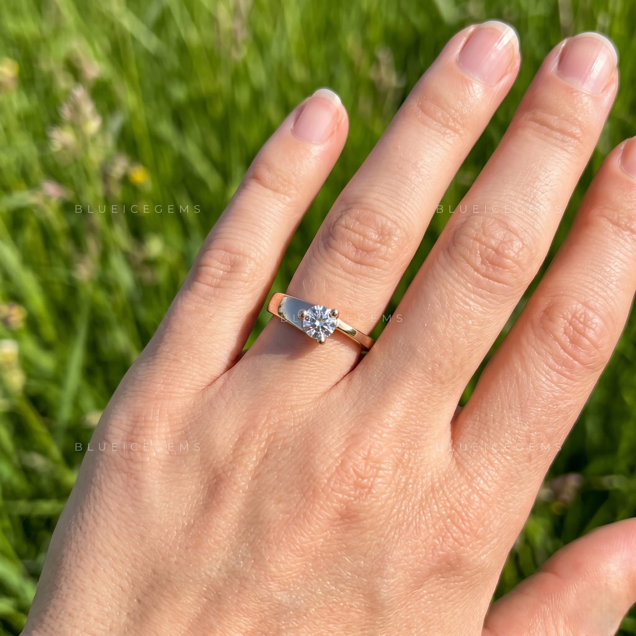 Infinite Promise Round Brilliant Cut Half Eternity Band