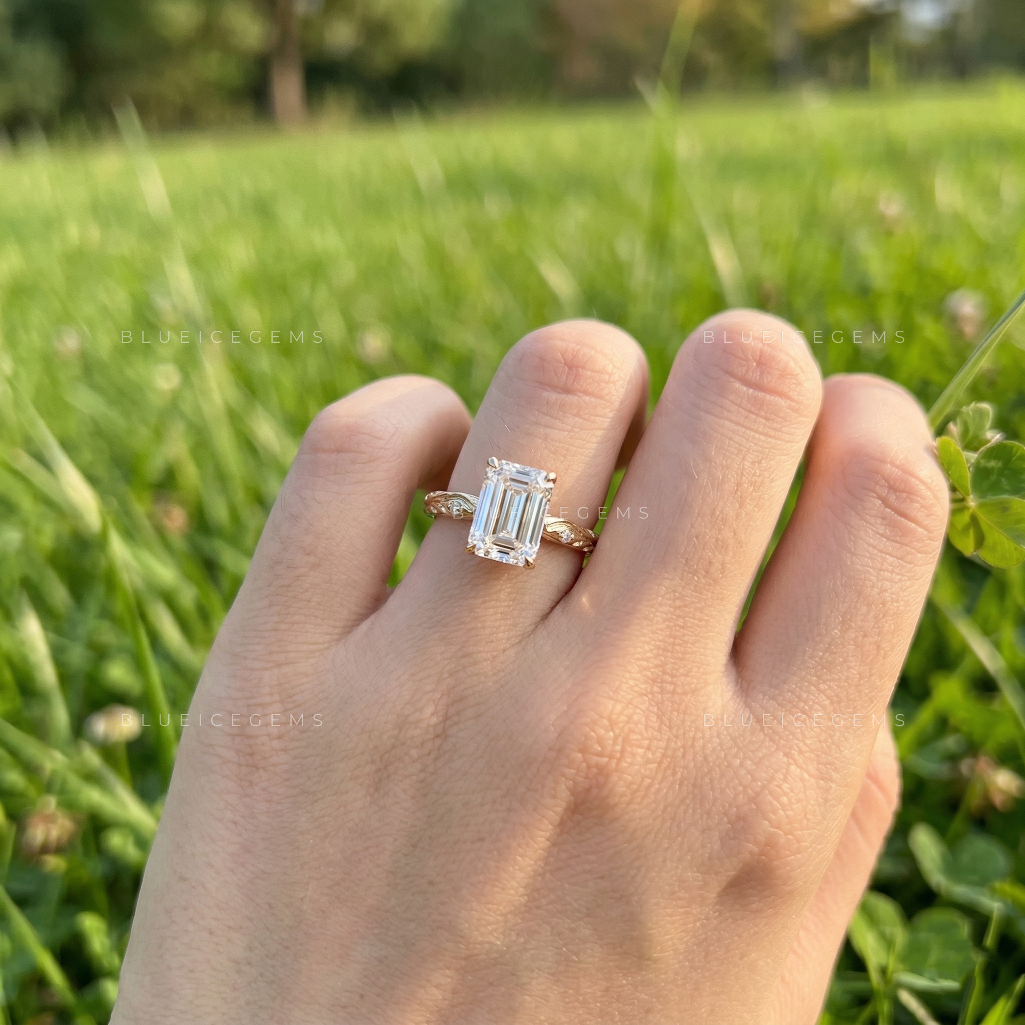 The "Vintage Glam" Emerald Cut Trio: Art Deco Vibes & Modern Edge