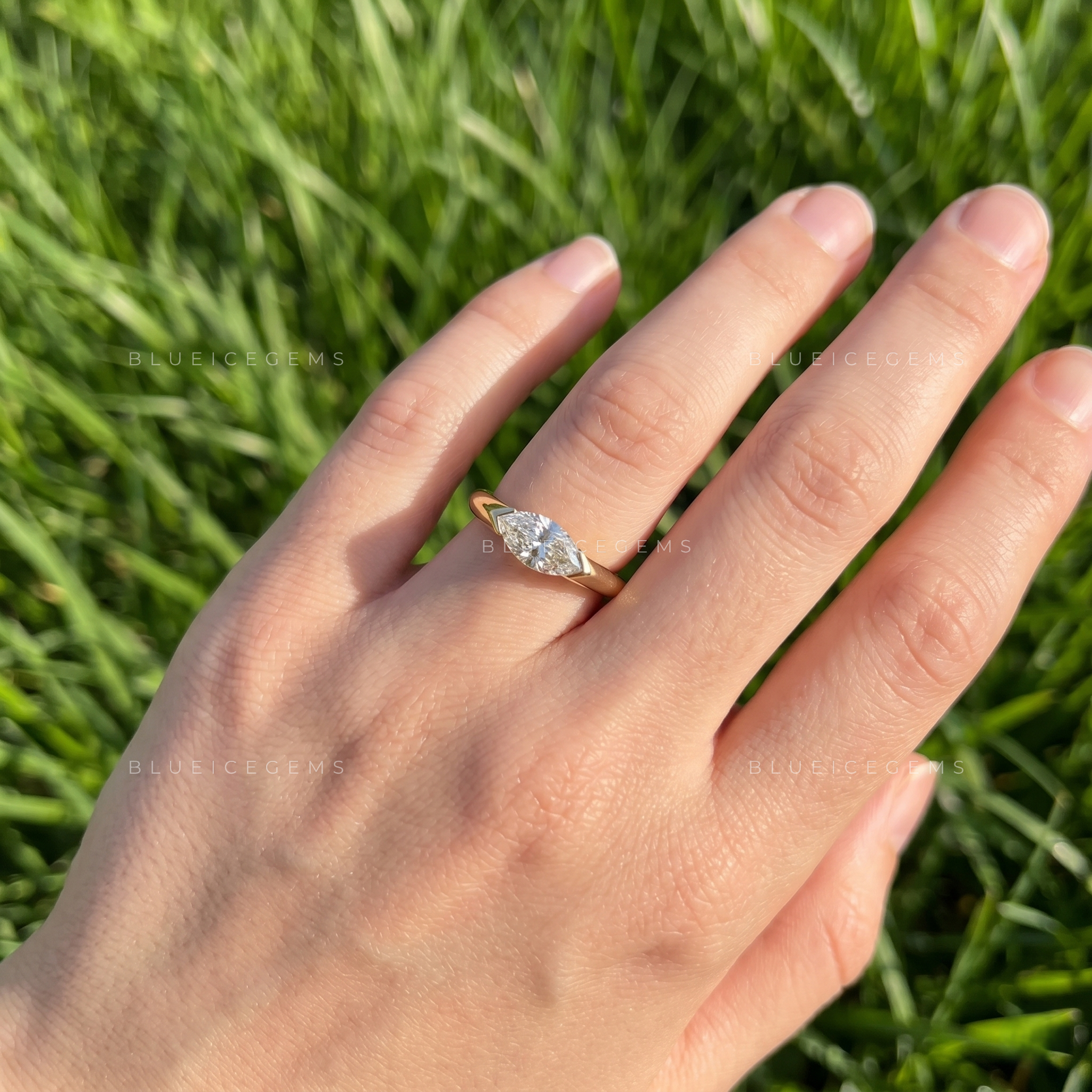 Alora Marquise Cut Classic Silhouette Solitaire Engagement Ring