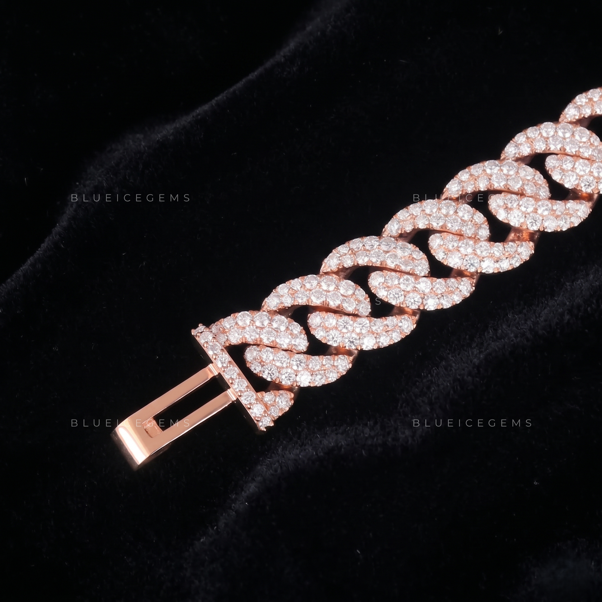 Rose Lustre Heavyweight Iced Miami Cuban Statement