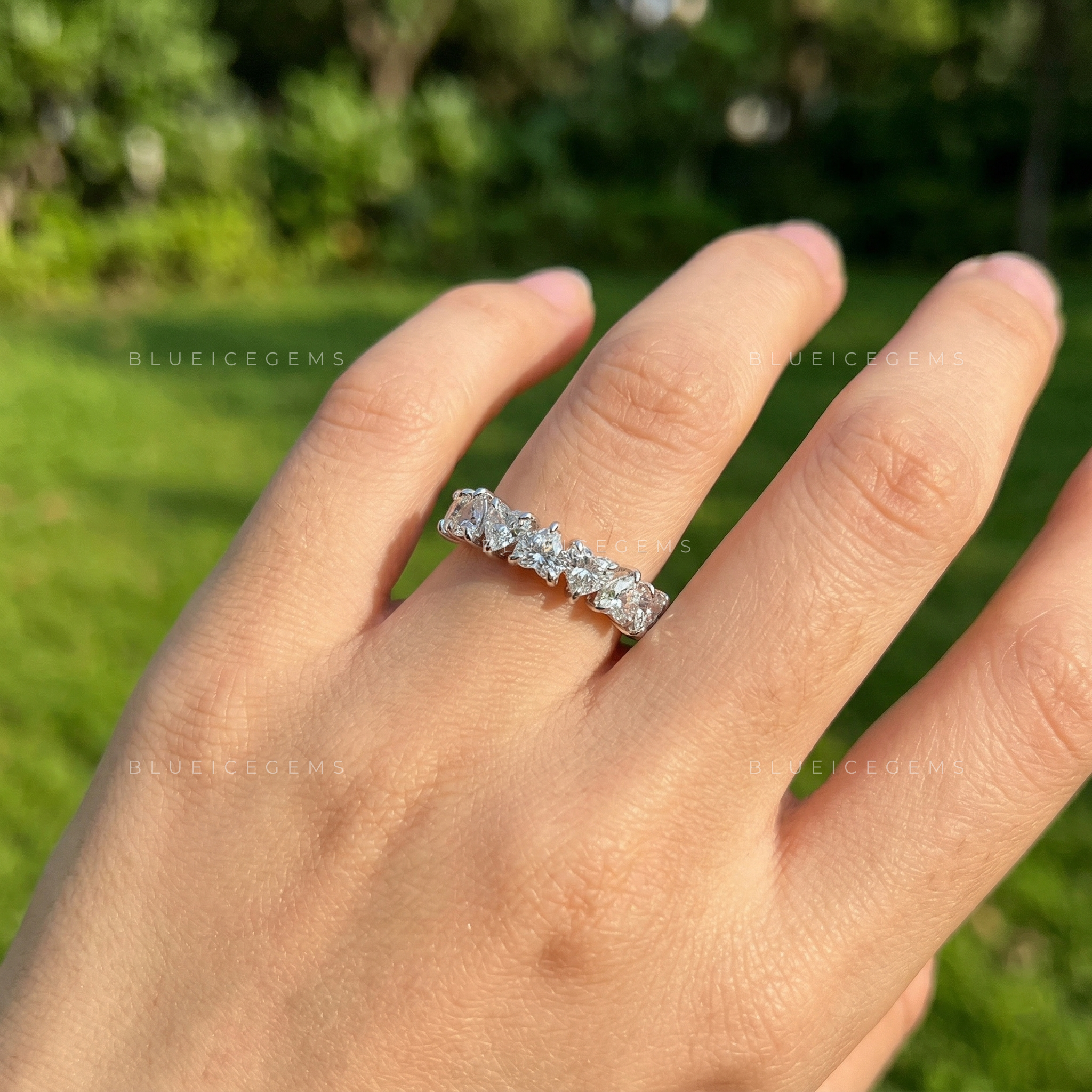 Eternal Devotion Heart Cut Lab-Grown Diamond Eternity Band