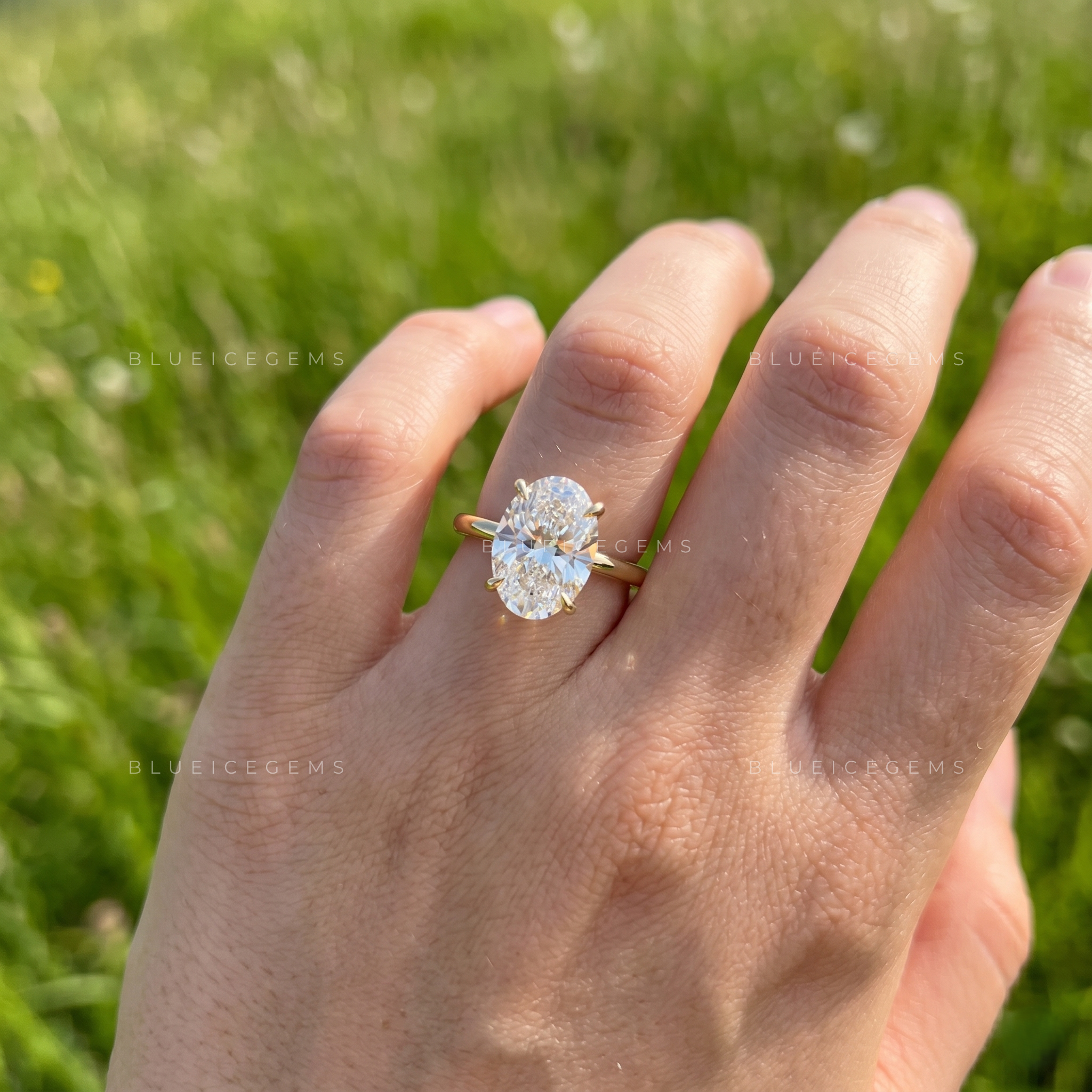 Infinite Grace Oval Cut Certified Pavé Accent Engagement Ring