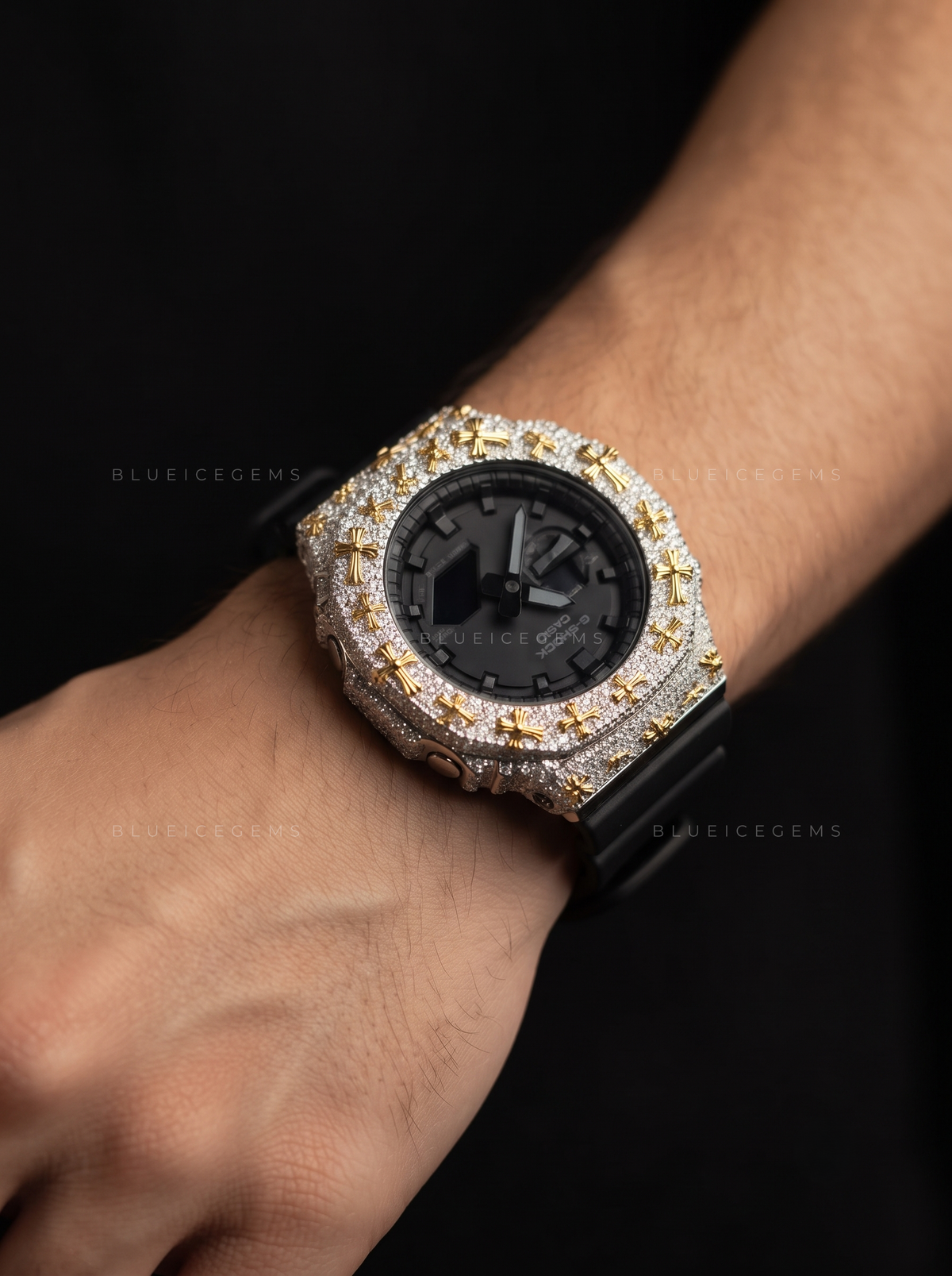Golden Crossfire VVS1 Iced Watch