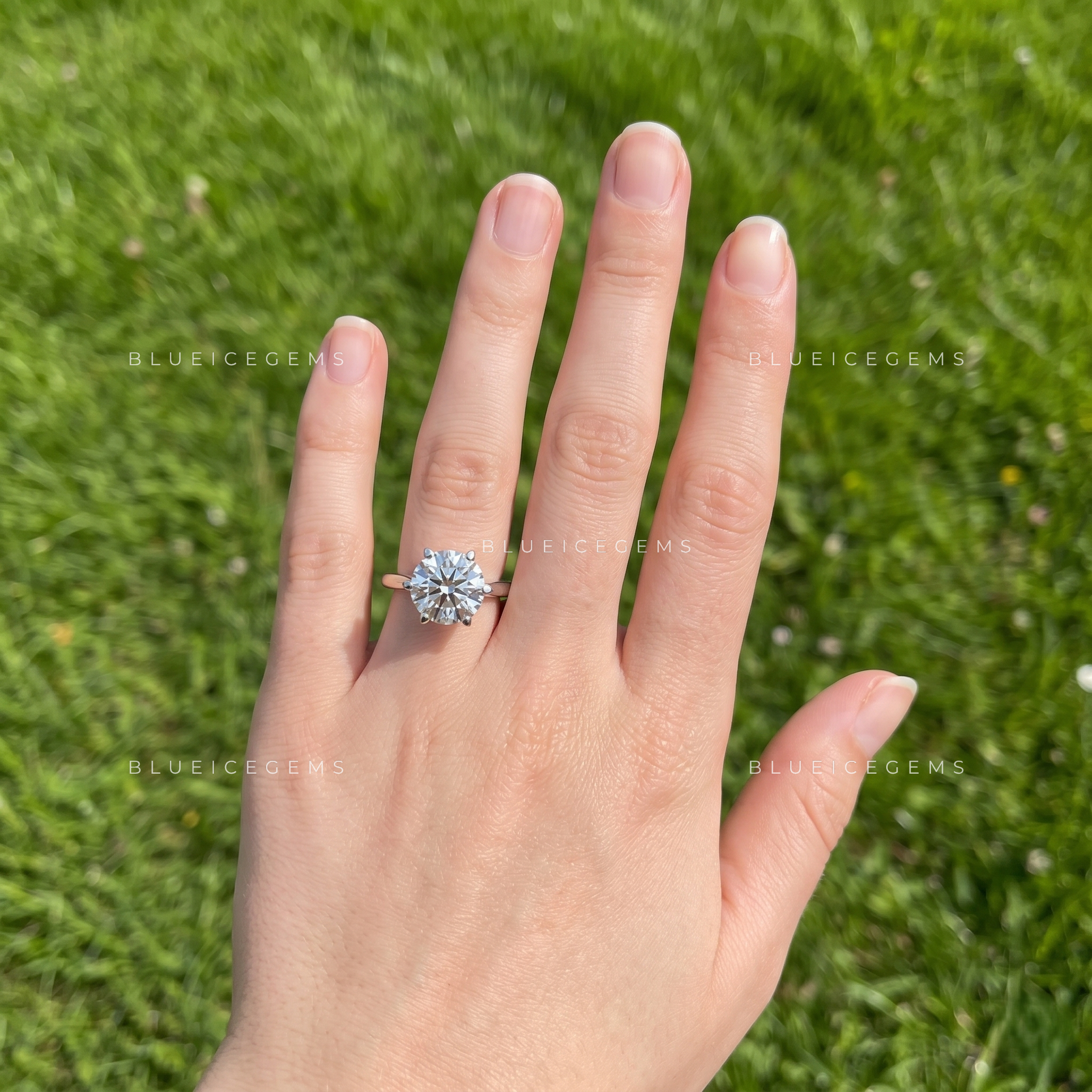 Serenade of Light Round Cut Accent Engagement Ring