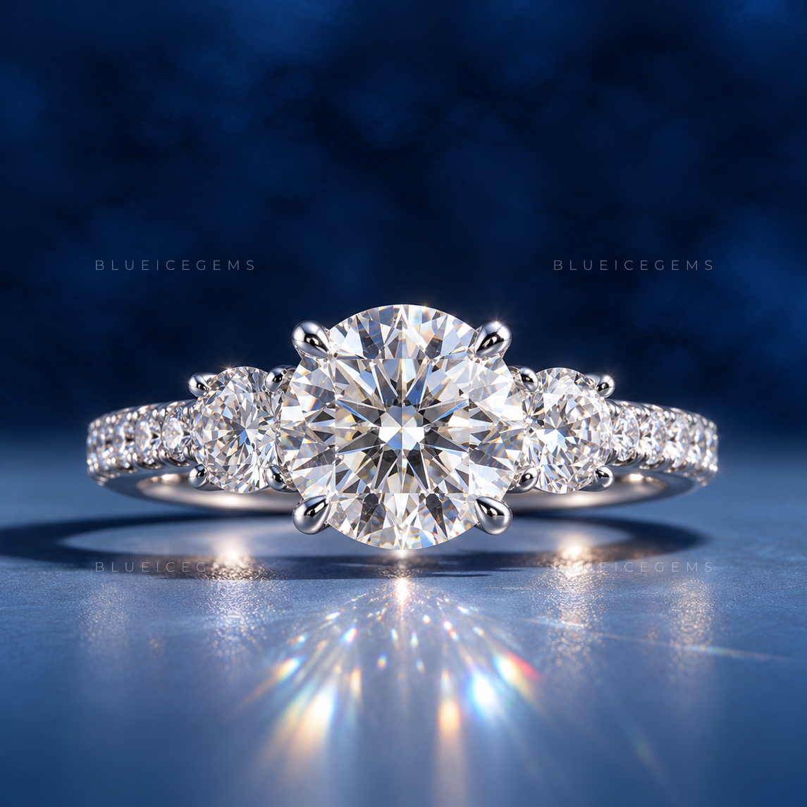 Infinite Sparkle Round Cut Multi-Stone Engagement Ring