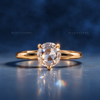 Vintage Romance Round Rose Cut Solitaire Ring