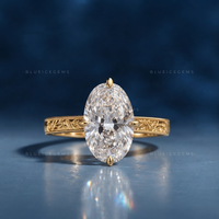 Ethereal Filigree Oval Cut Hidden Halo Engagement Ring