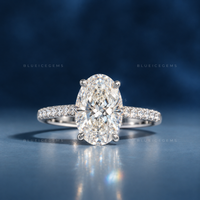 Imperial Glow Oval Cut Pavé Engagement Ring