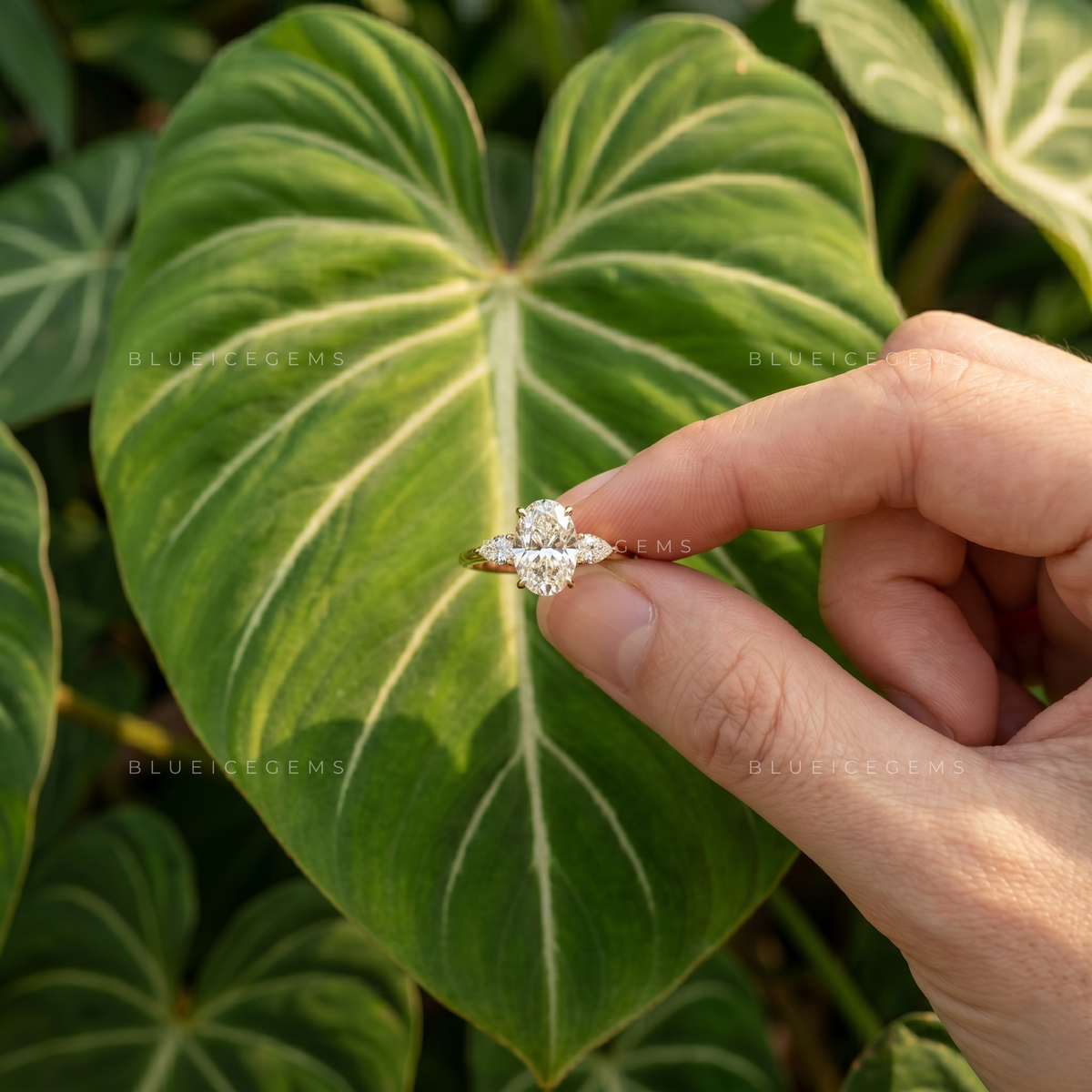 Eternal Horizon Oval Cut Three-Stone Trilogy Engagement Ring