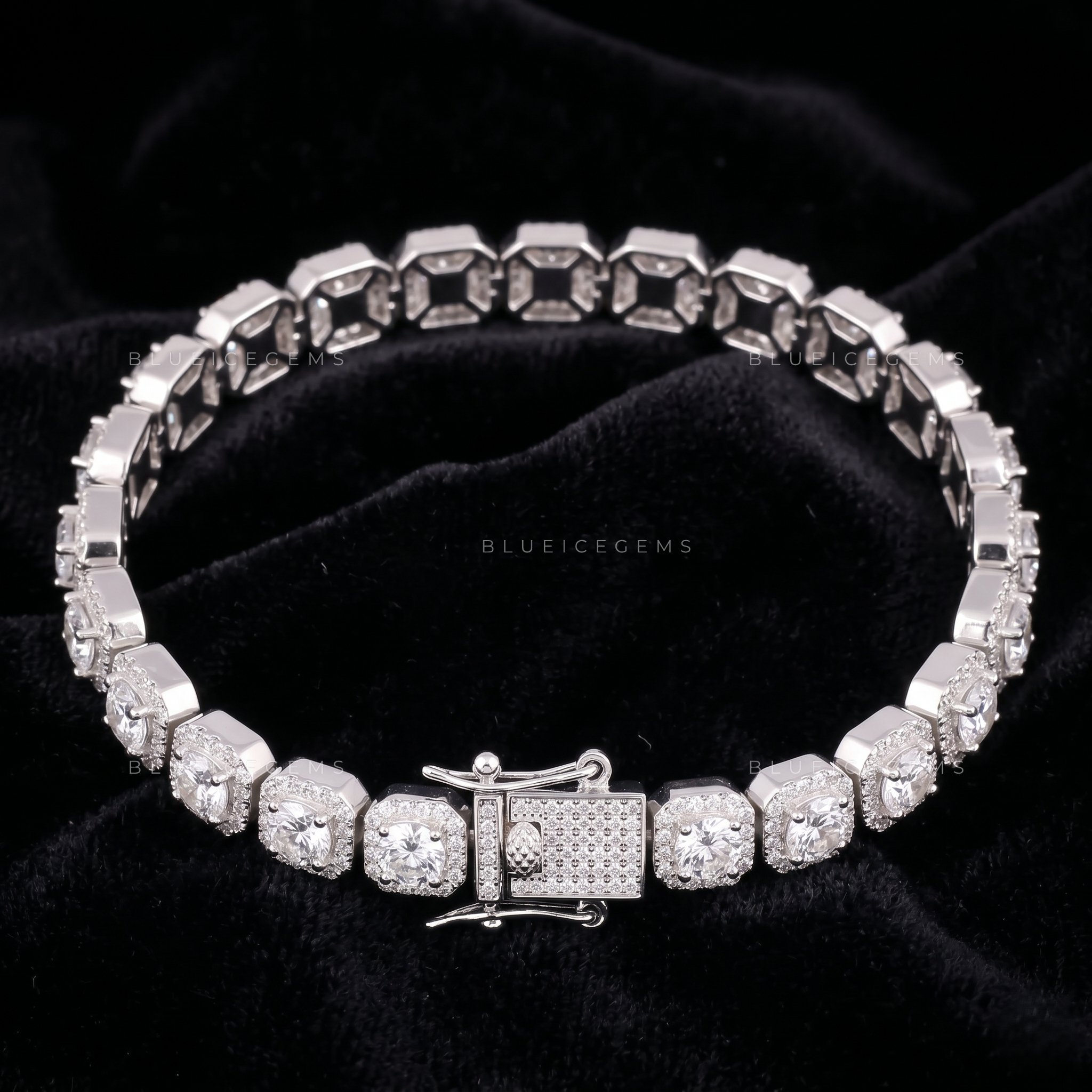 Luminous Halo 8-Inch Infinite Iced Tennis Masterpiece