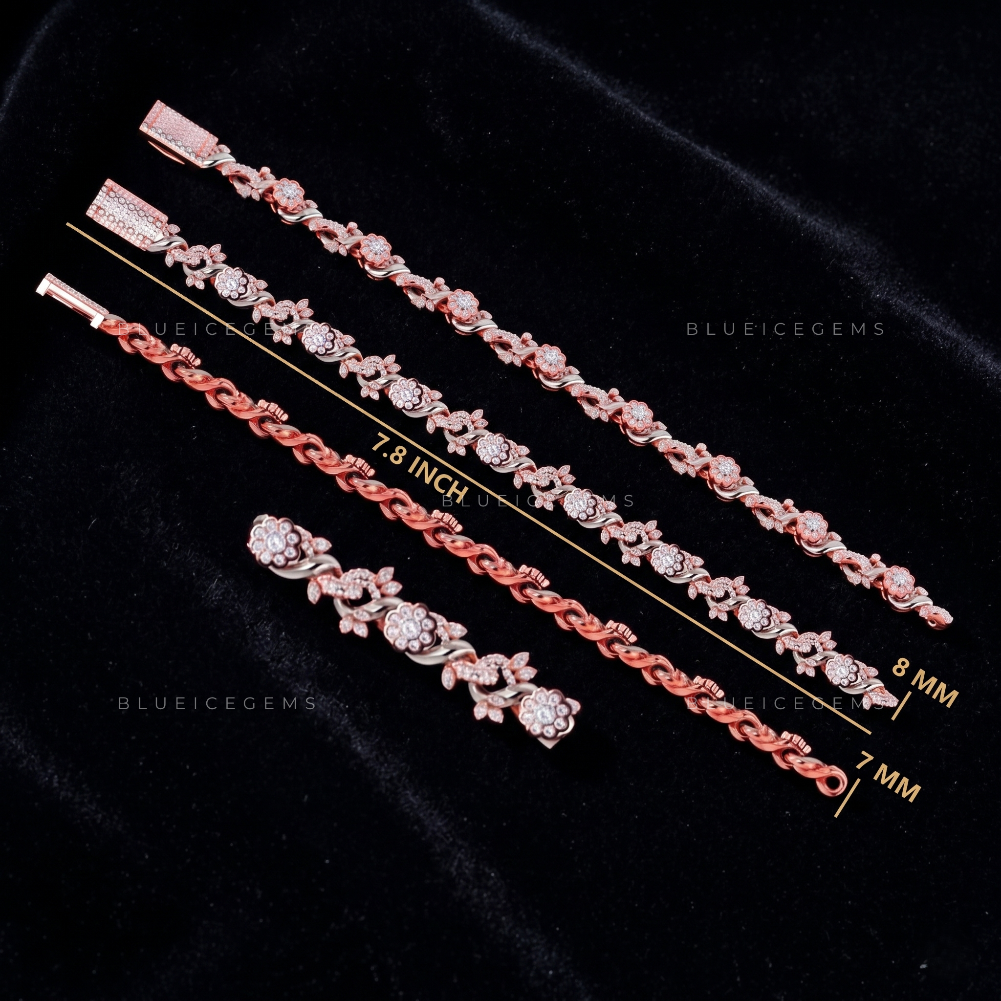 Eternal Bloom Infinity-Link 7.8-Inch Rose-Gold Brilliance