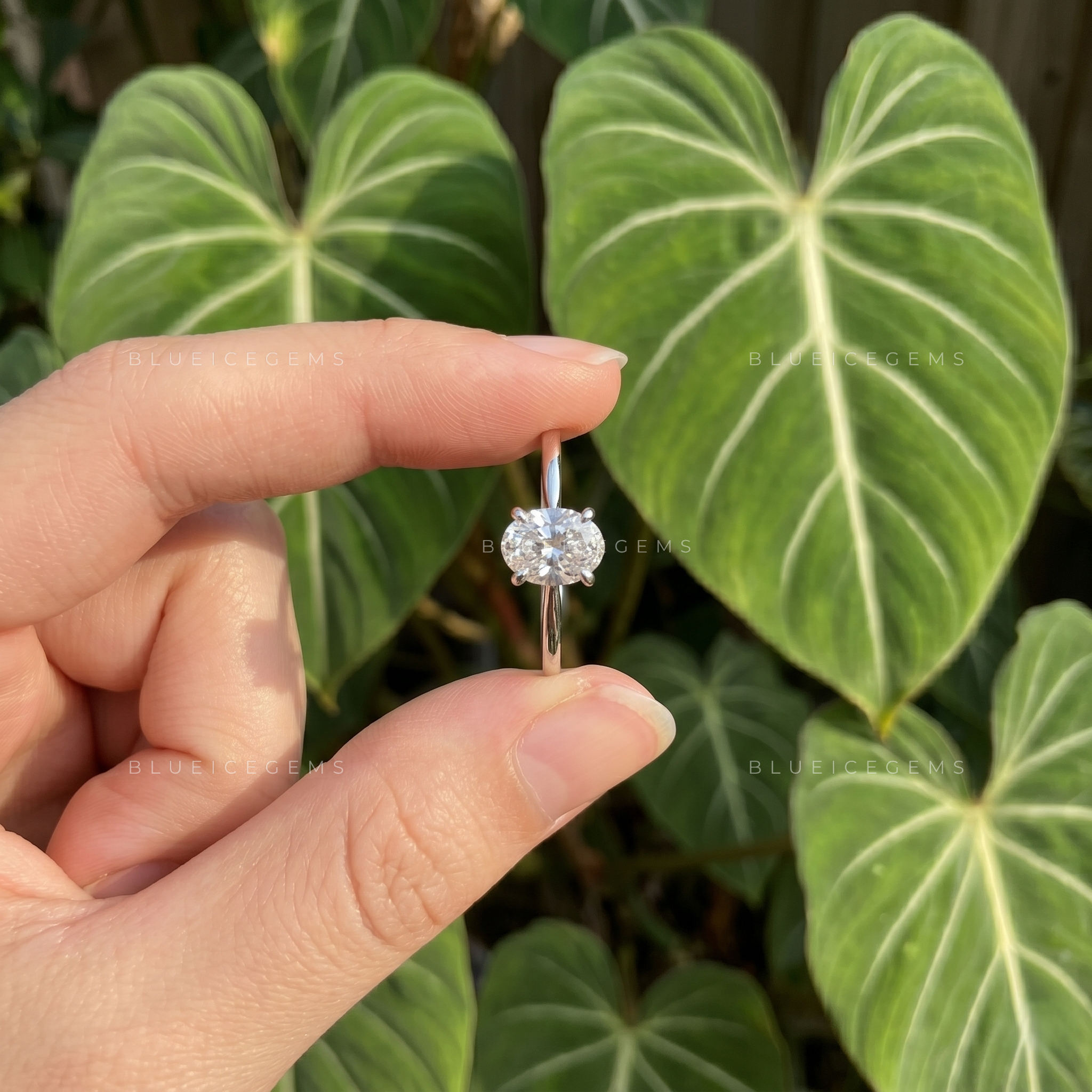 Luminous Splendor Certified Oval Cut Solitaire Engagement Ring